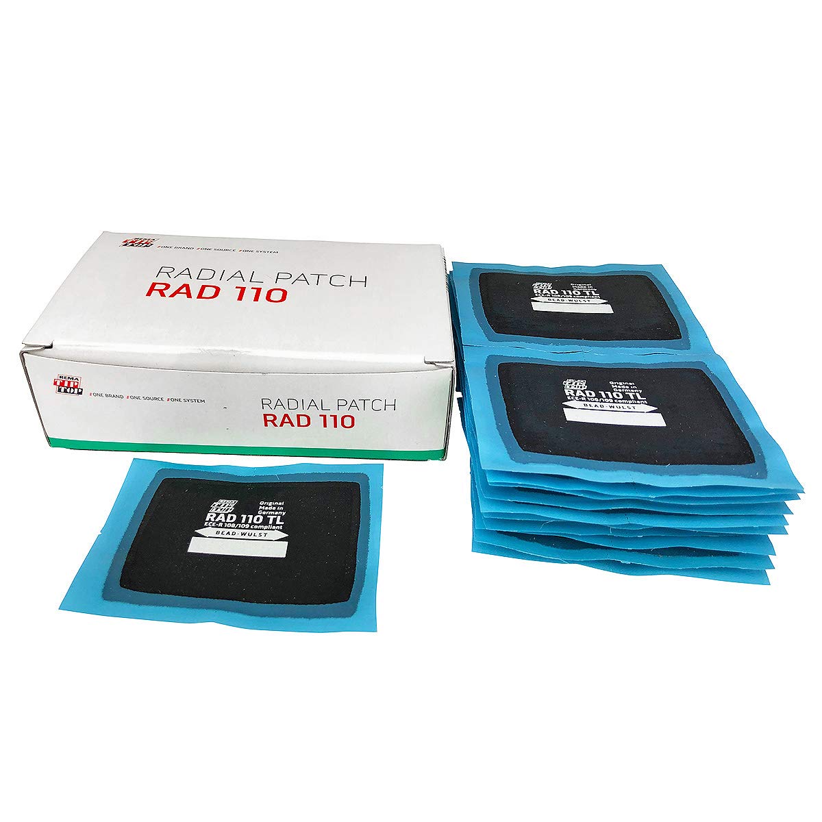 Rema Tip Top RAD110 Radial Tire Patches  2 x 23/4 SelfVulcanizing Flat Tire Universal Repair Patches  20 Count