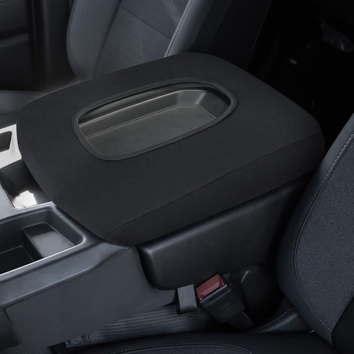 ISSYAUTO Center Console Cover Compatible with 2019-2024 Silverado Sierra Console Neoprene Jump Seat Armrest Cover