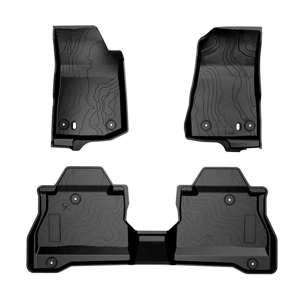 JOYTUTUS Floor Mats Compatible with Gladiator JT 4-Door 2020-2025 (Not for 2-Door), All Weather Protection Floor Mats, Floor Lin