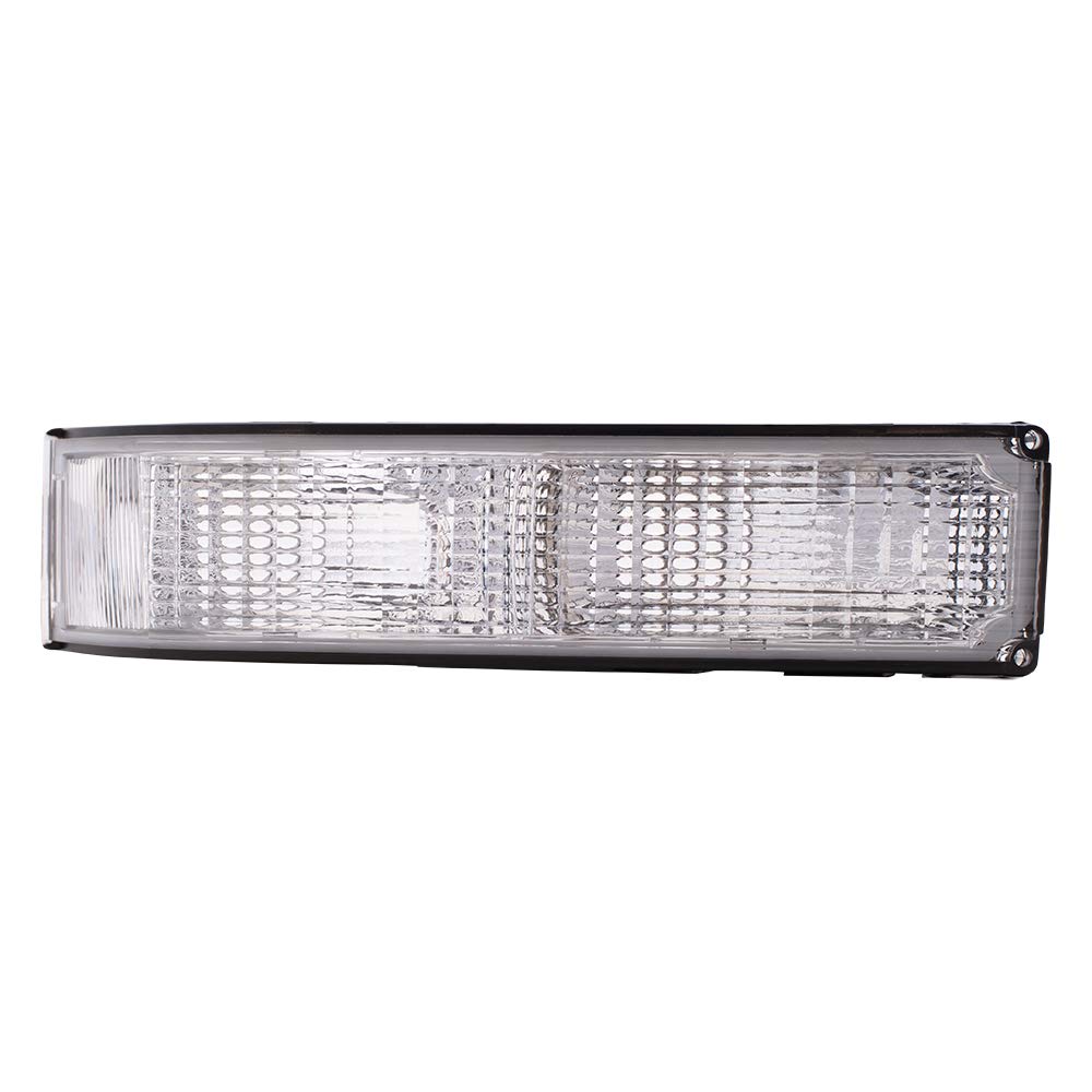Brock Replacement Driver and Passenger Set Park Signal Front Marker Lights Compatible with 92-99 Yukon 95-99 Tahoe 92-99 Suburba