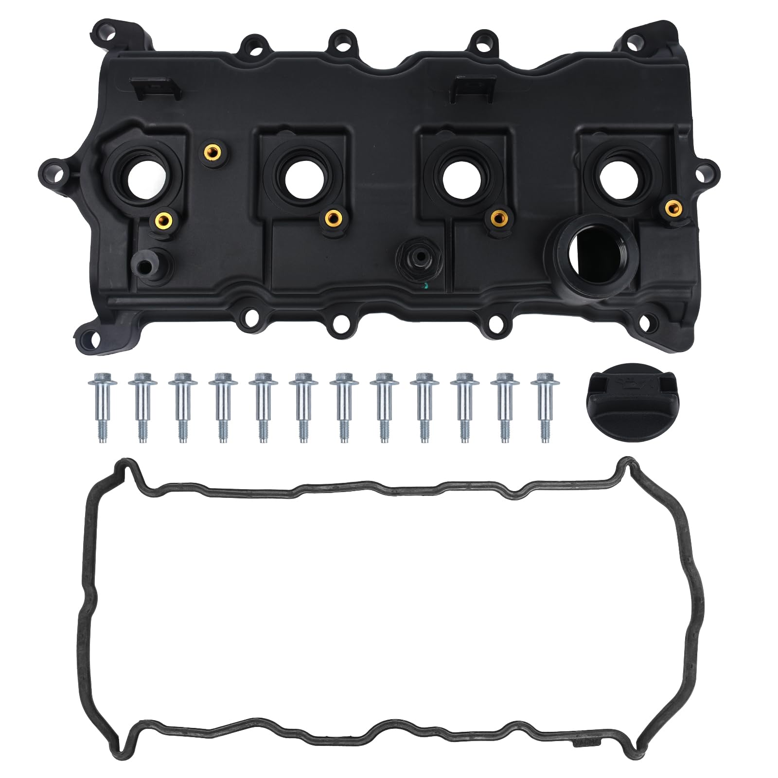Parod 13264Ja00A Engine Valve Cover W/Gasket Fit For 2007-2012 Nissan Altima, 2013 Altima, 2008-2013 Rogue, 2014-2015 Rogue Select, 2007-2012 Sentra L4 2.5L