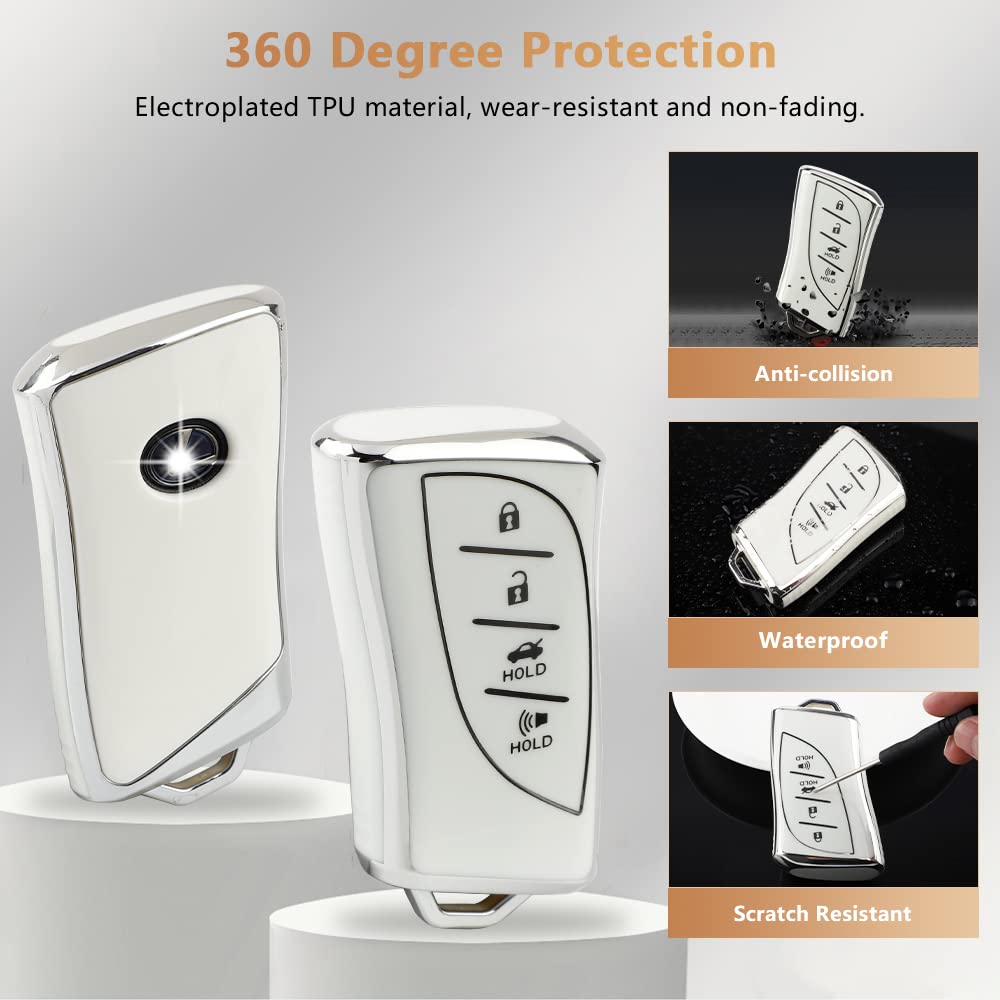 Pifoog For Lexus Key Fob Cover Bling Keychain Tpu Car Keys Case Shell Protector Protection For Lexus Gx Es Nx Lc Rc Ls Ux Access