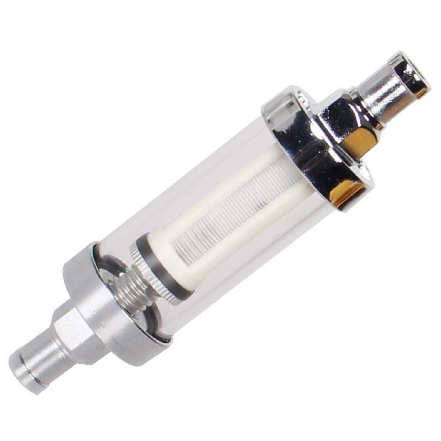 Universal Fuel Pump Filter, Carbole 9748 Universal 3/8' Inlet/Outlet Fuel Filter Clear View - Glass
