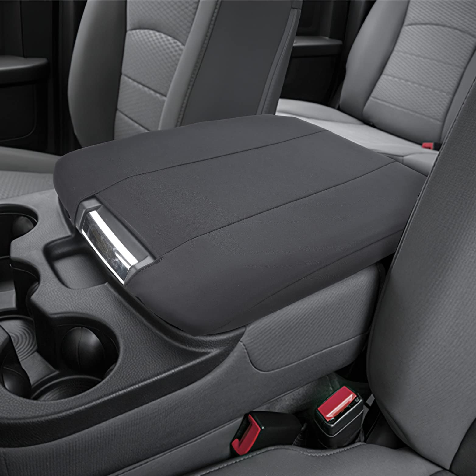 Issyauto Center Console Cover Compatible With 2013-2018 Ram 1500 & 2013-2023 Ram 2500/3500/1500 Classic Model, Only For Jump Seat Console, Customized Armrest Cover Cozy Neoprene Console Cover