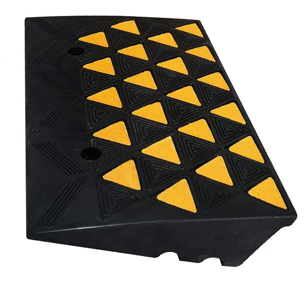 BESEA Rubber Curb Ramp 6'' inch High 23.6'' Length (Heavy Duty Ramp), for Driveway Curb Ramp Car Motorcycle Loading Dock Truck P