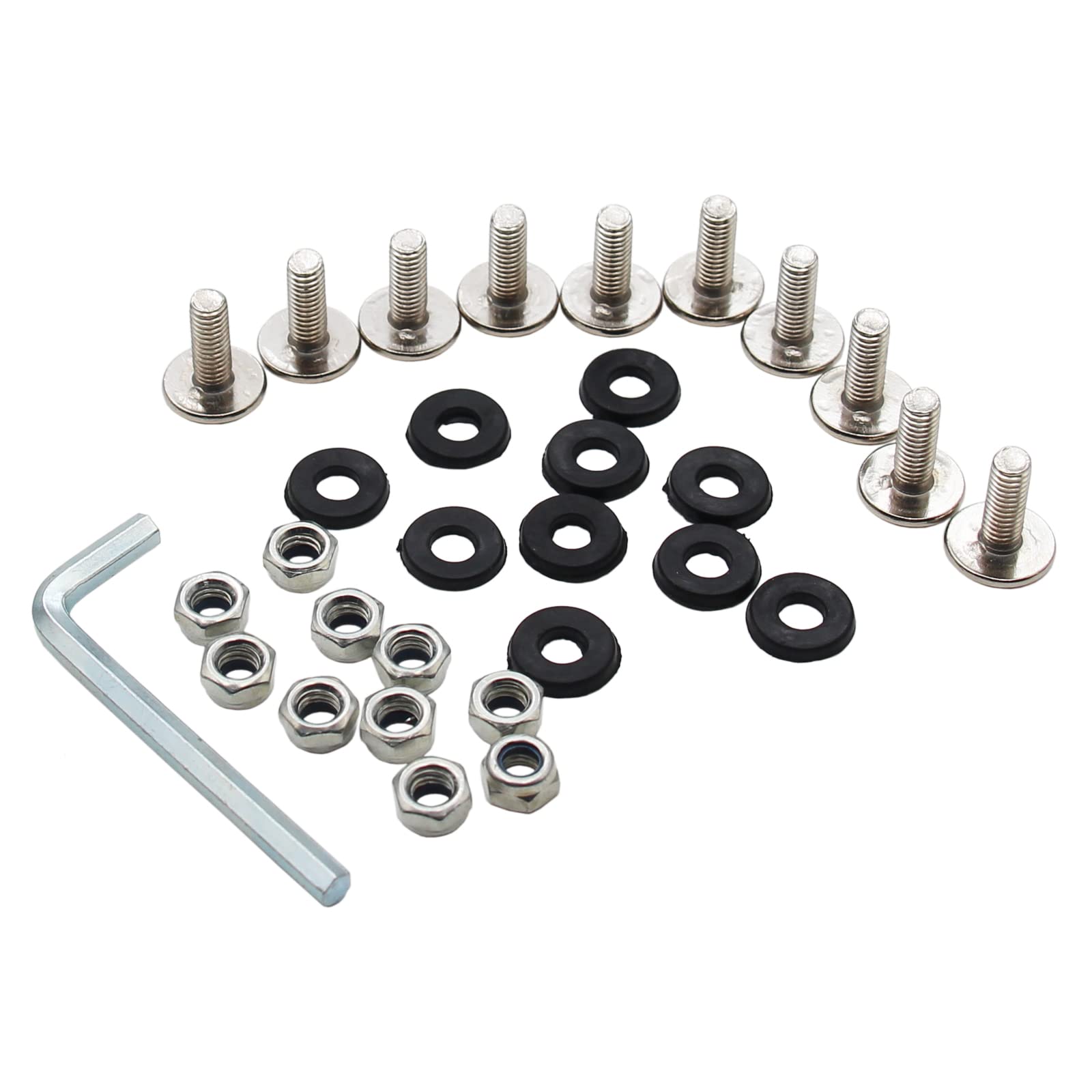 Atv Plastic Body Fender M6 Bolt Washer & Nut Fastener 6Mm Kit For 50Cc 70Cc 90Cc 110Cc 125Cc 150Cc 200Cc 250Cc Pack Of 10