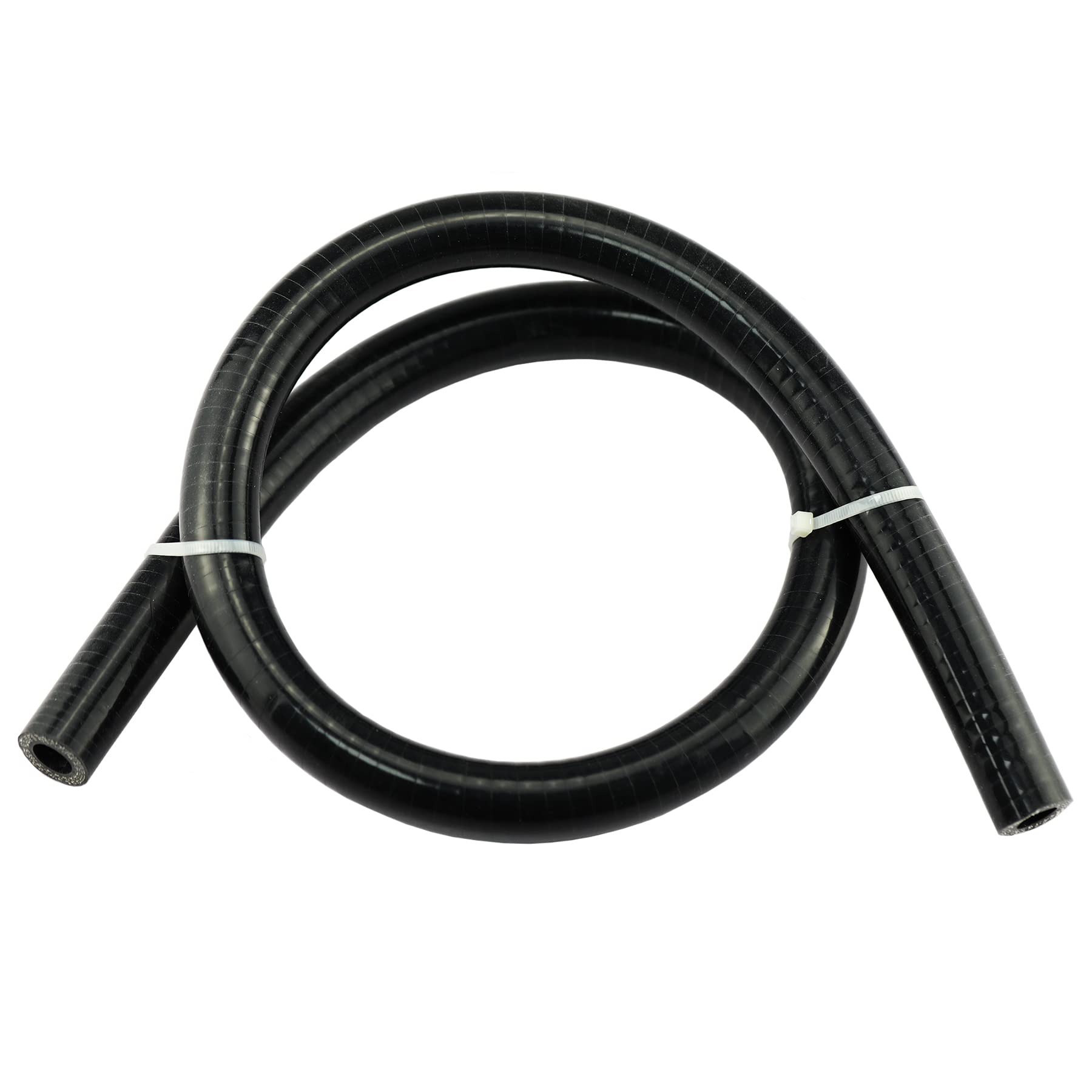 Ucreative 3.2Ft Id 1/2'' (13Mm) Reinforced High Temperature Silicone Vacuum Tubing Hose 200Psi Max Pressure Black