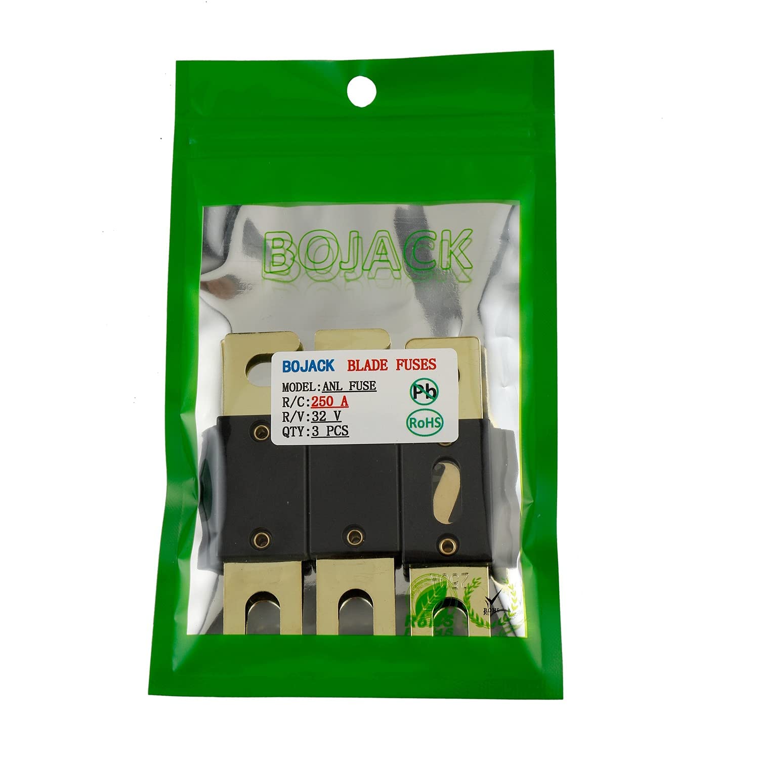 Bojack 250 Amp 32 Vdc Anl Blade Fuse For Car Audio And Video System (Pack Of 3)