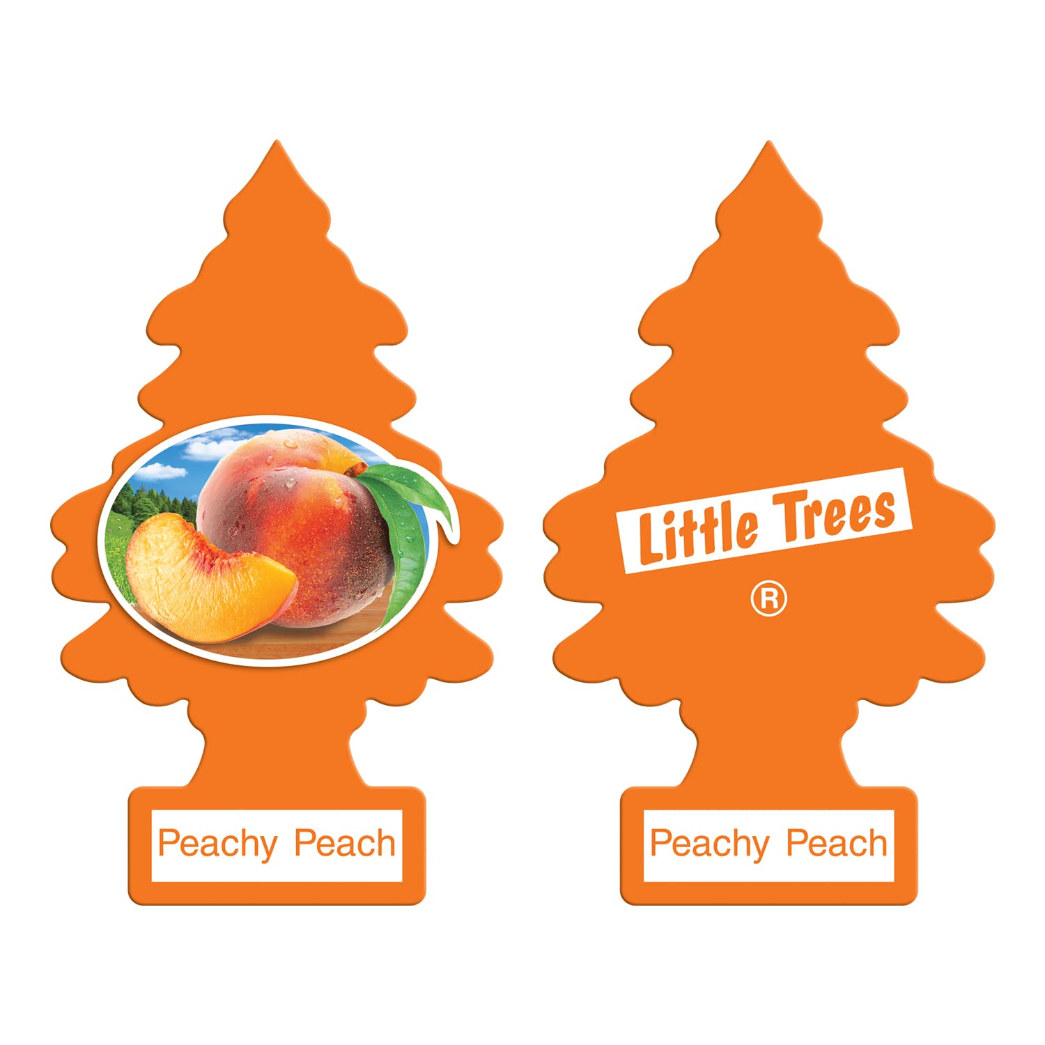 Little Trees Cardboard Hanging Car, Home & Office Air Freshener, Peachy Peach (Pack Of 6)