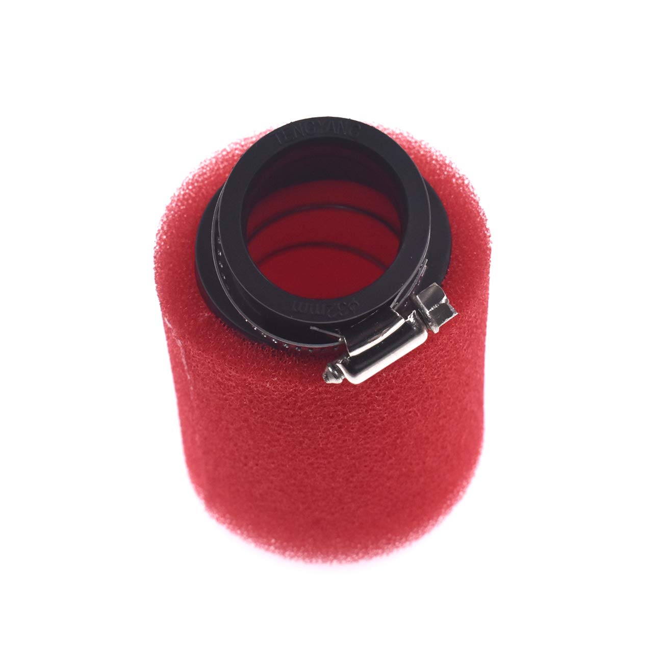 COEFEPIY 32mm Red Bent Air Filter Bent Foam Cleaner For 50cc 70cc 90cc 110cc 125cc Motorcycle ATV Quad Scooter Go Kart Moped Pit