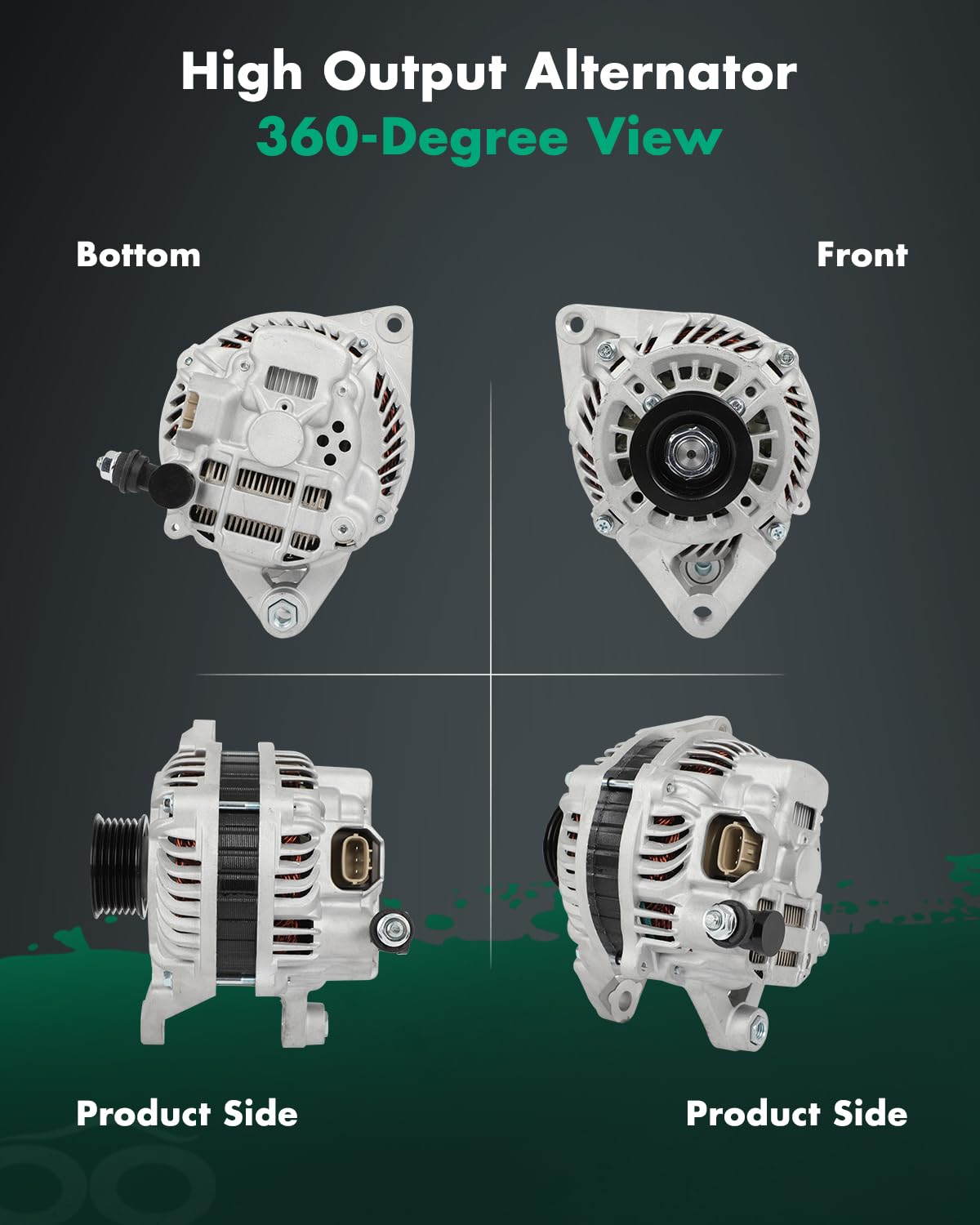 SCITOO Alternator Compatible with 1.5L for Mazda 2 2011-2014 - 12V 90Amp CW 6-Groove Pulley, Replace OE 11578 A2TG1391 A00002TG1