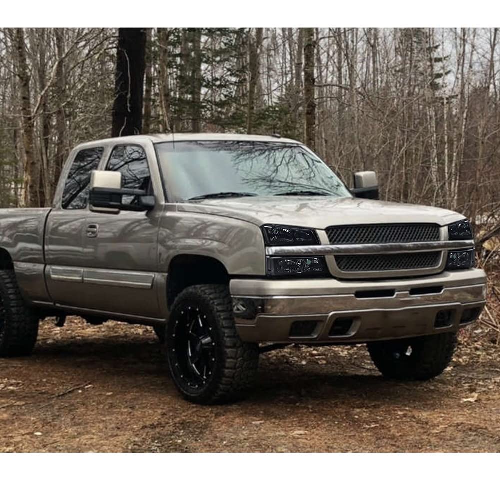 Pit66 Headlights Assembly, Compatible With Chevy Silverado 1500 2500 3500 Hd Models 03-06/ Compatible With Avalanche 1500 2500 0