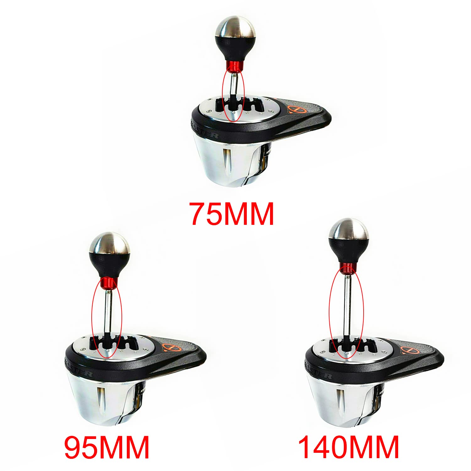 Odo Luck 75+95+140Mm Gear Shifter Adapter Set For Thrustmaster Th8A Th8Rs Modification