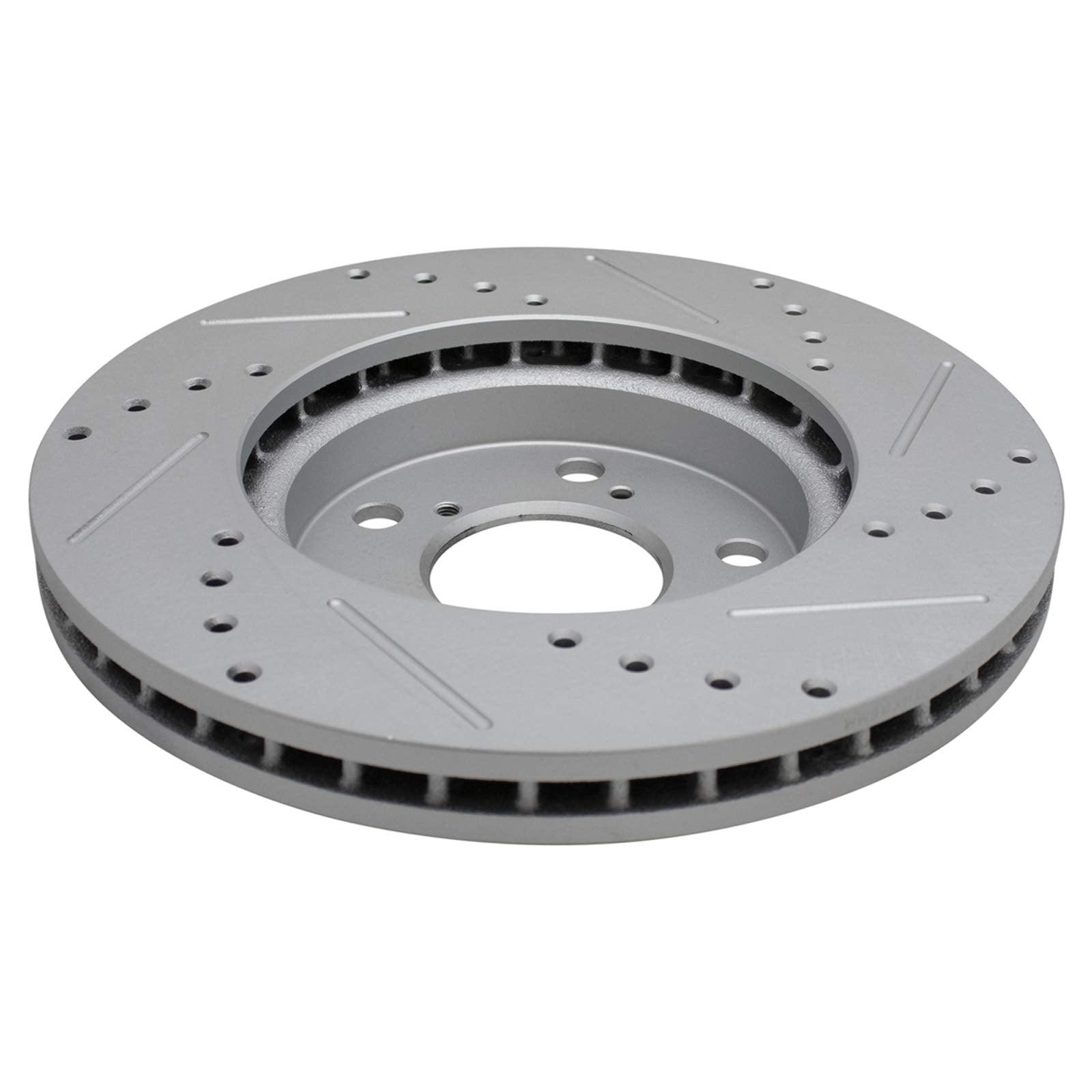 Trq Front Performance Brake Rotors Set Premium G-Coated Cross Drilled & Slotted Compatible With 2005-2010 Honda Odyssey