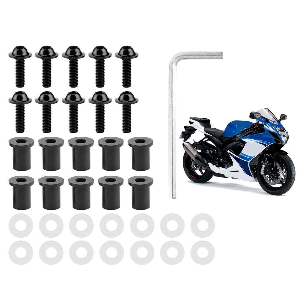 mounting bolts windshield bass tracker boat Qiilu Windshield Bolts Kit, 10pcs Motorcycle Windshield Bolts Nut Washers Universal