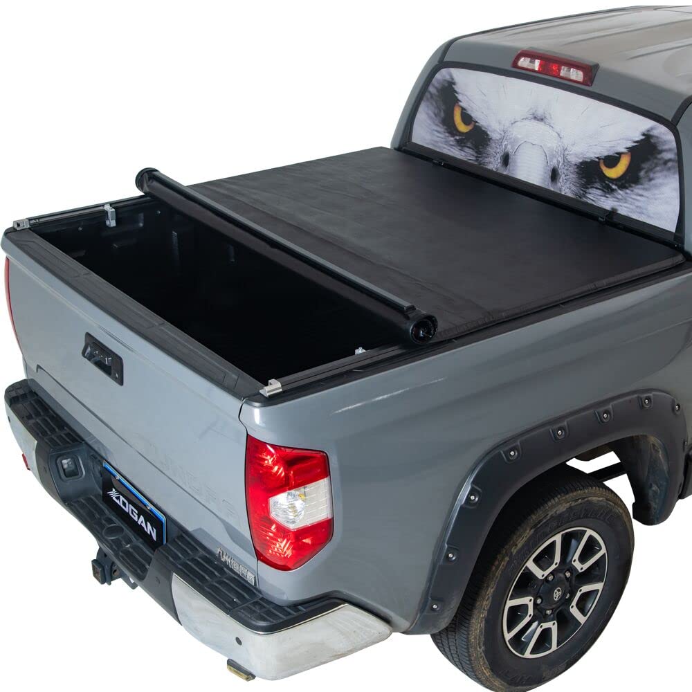 Logan Tonneau Cover Soft Roll Up For 2017-2024 Honda Ridgeline,Truck Bed Covers Compatible With 2017-2024 Toyota Tacoma 5Ft