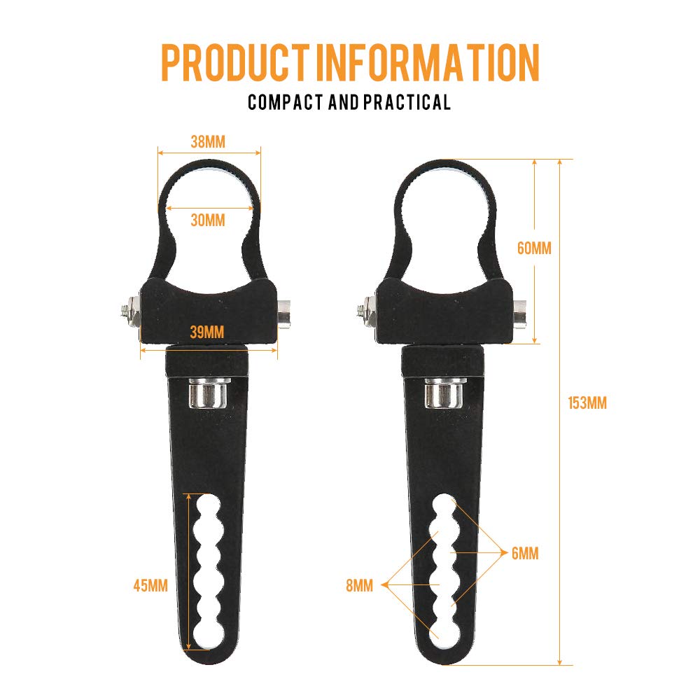 Auxbeam Light Bar Mounting Bracket Kit 1.25 Inch Bull Bar Roll Cage Clamps Mount Clamps Universal Holder Kits For Led Hid Light