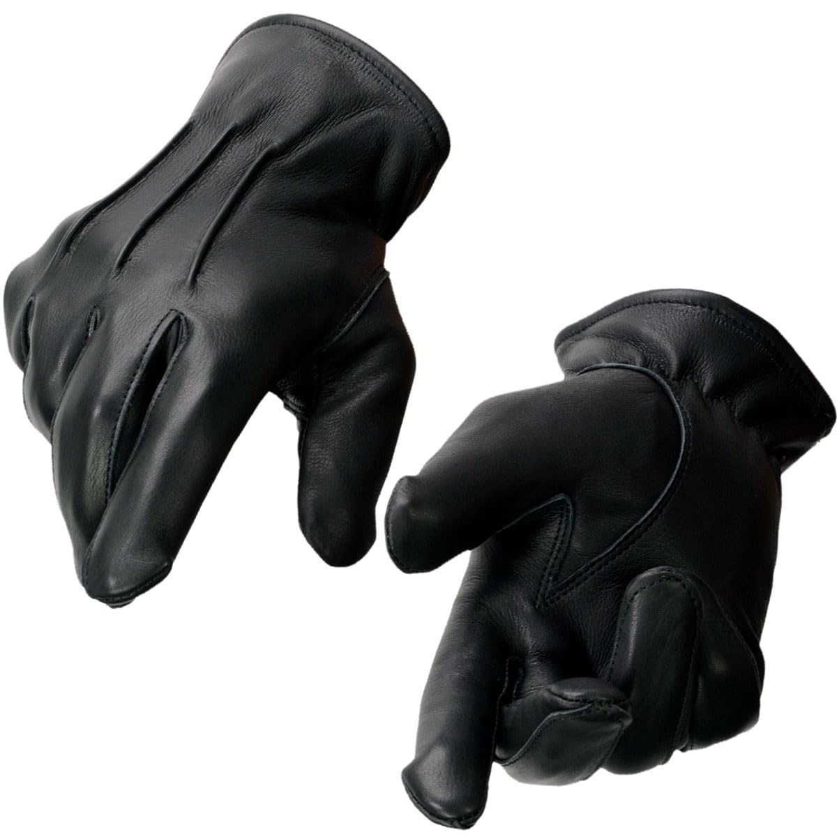 Milwaukee Leather Sh865 Men'S Black Thermal Lined Usa Deerskin Leather Motorcycle Winter Rider Gloves - X-Small
