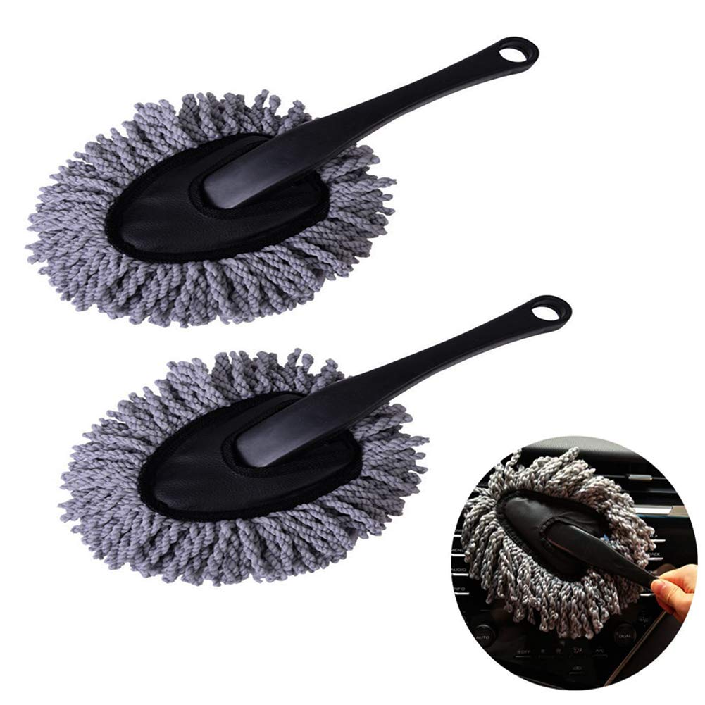 Emoly 2 Pack Super Soft Multi-Functional Car & Home Dust Removal Tool, Gray