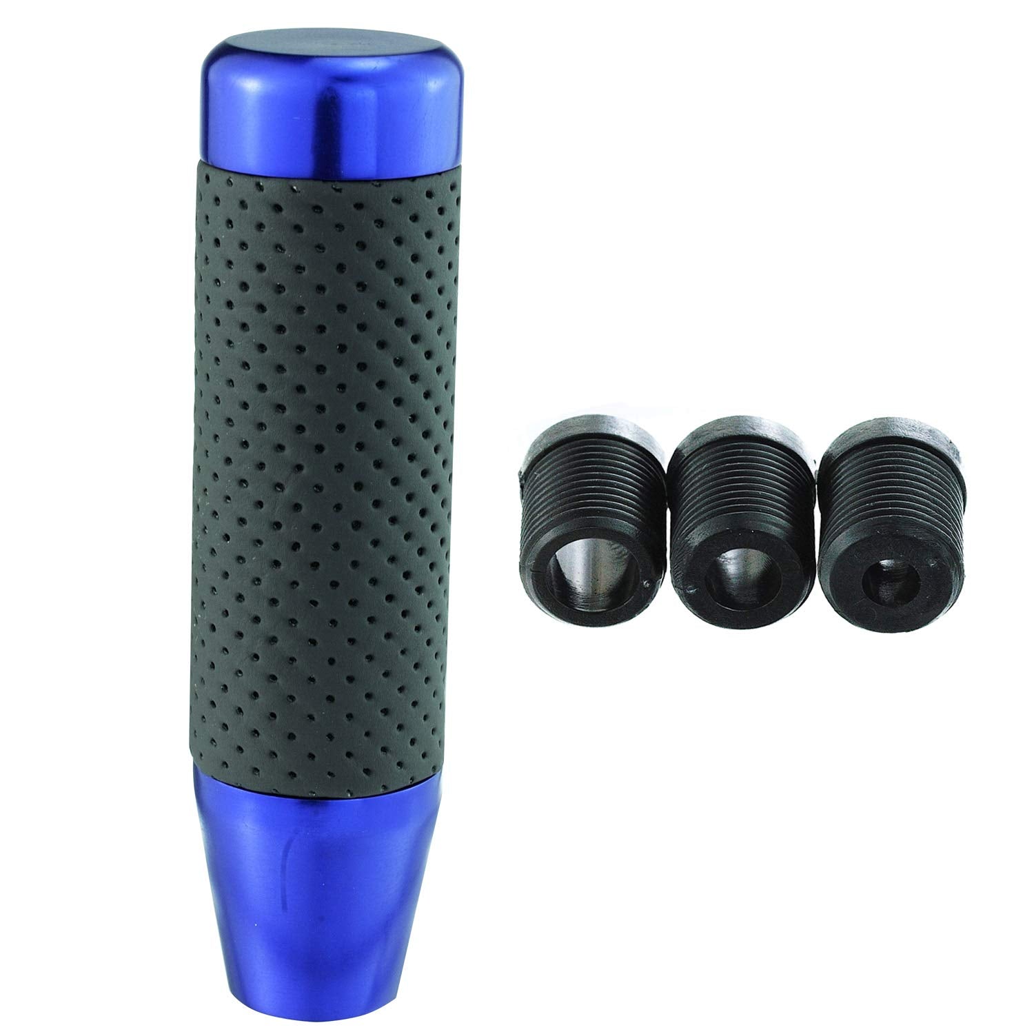 Abfer Weighted Shift Knob Short Stick Gear Shifter Adapter Leather Shift Knobs For Most Automatic Manual Vehicle Trucks,Blue