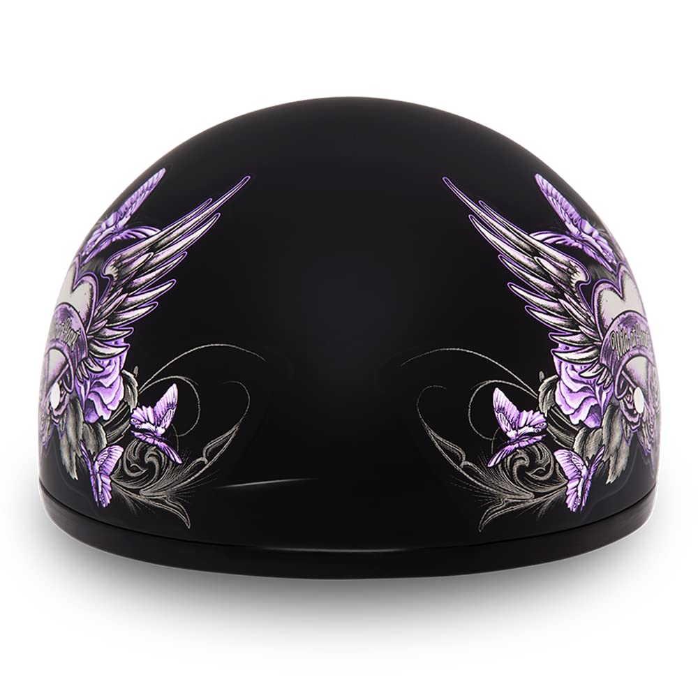 Daytona Helmets Half Skull Cap Motorcycle Helmet - Dot Approved [Wild At Heart] [M]