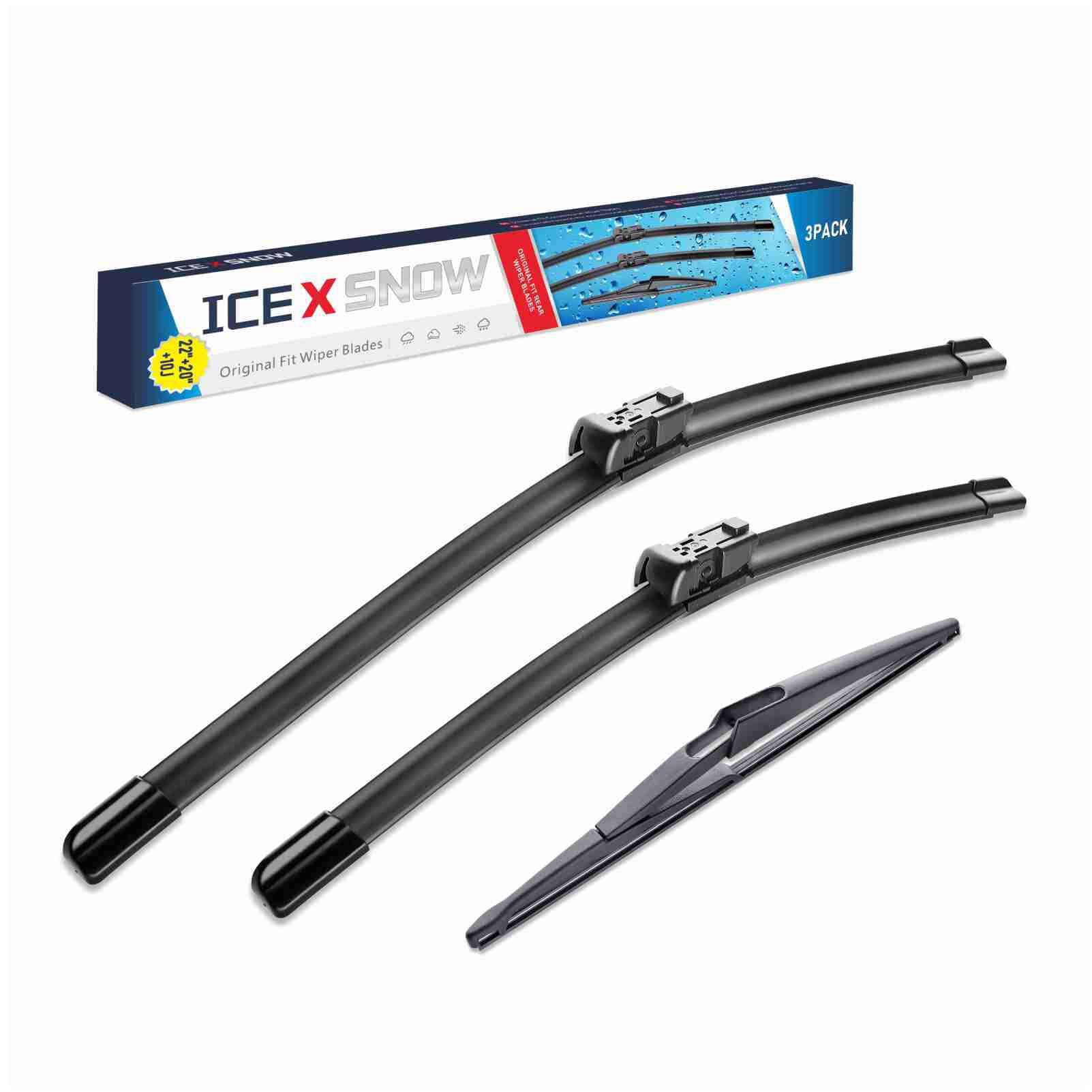 3 Wipers 22''/20''/10'' Front Windshield Wiper Blades With Rear Wiper Replacement For Jeep Renegade 2023 2022 2021 2020 2019 201