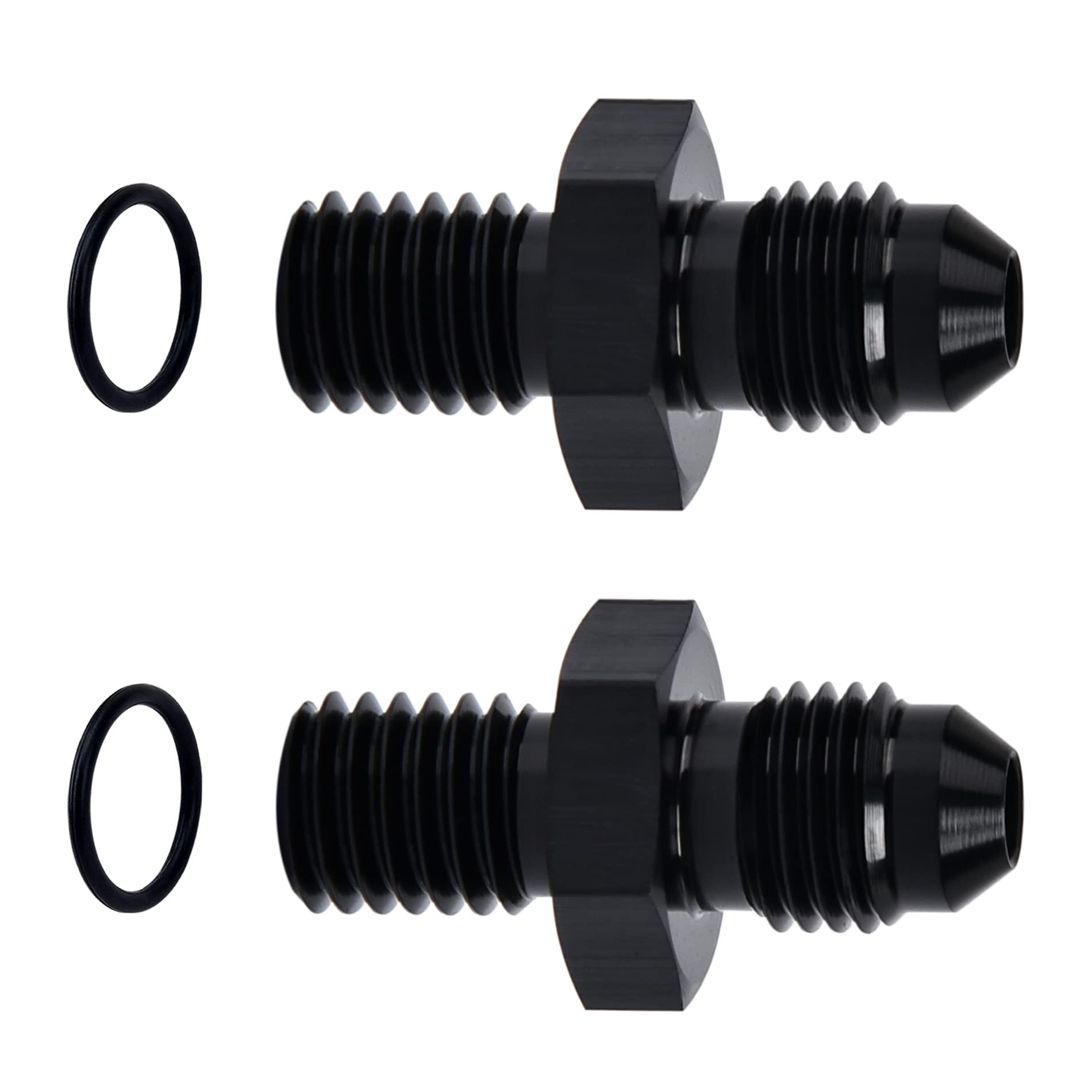 Evil Energy 4An Male Flare To M10 X 1.5Mm Male Metric Fitting Adapter Aluminium Alloy 2Pcs