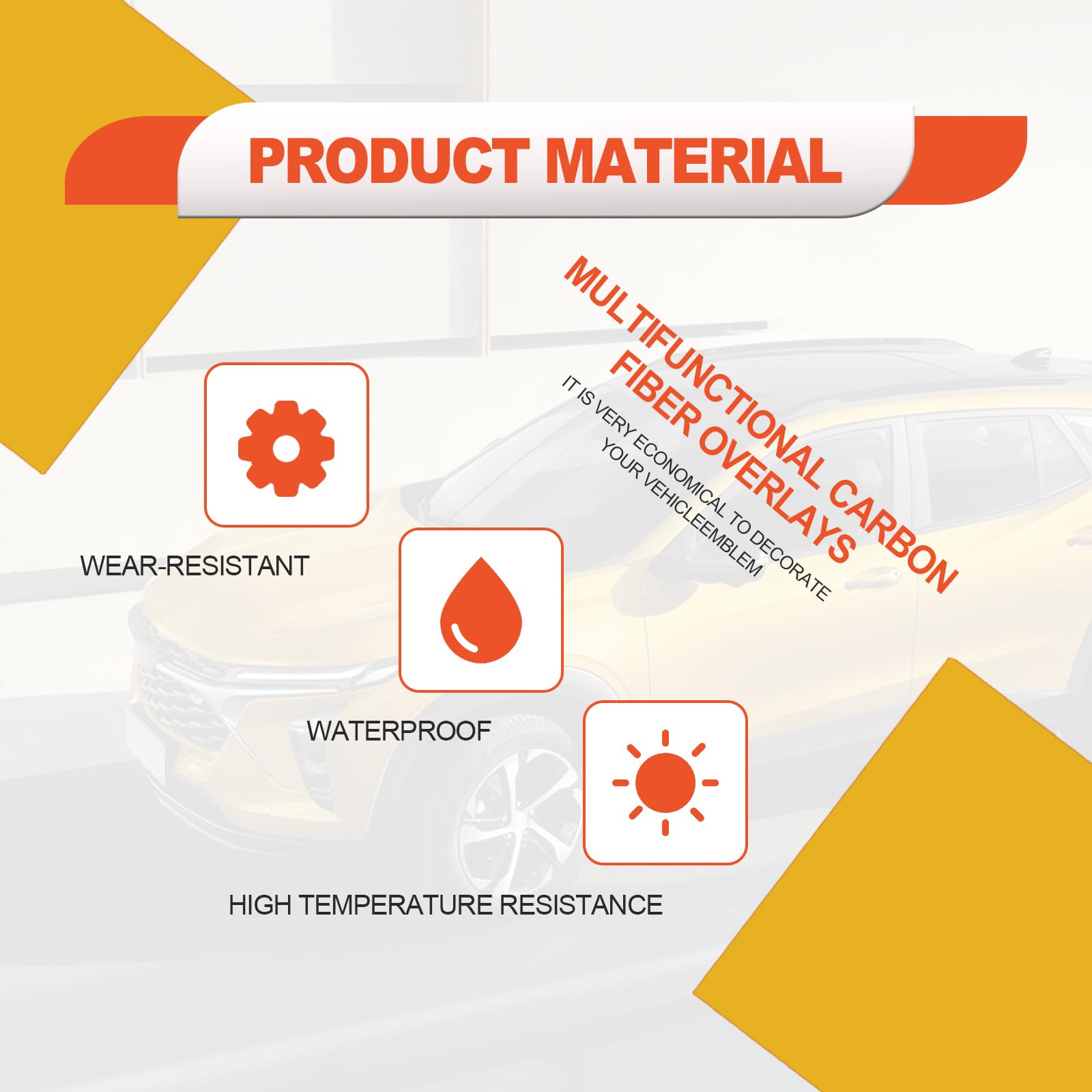 3PCS Gold Cut Your-Own Emblem Overlay DIY Decals for Chevy Compatible with Bowtie Logo Wrap Stickers