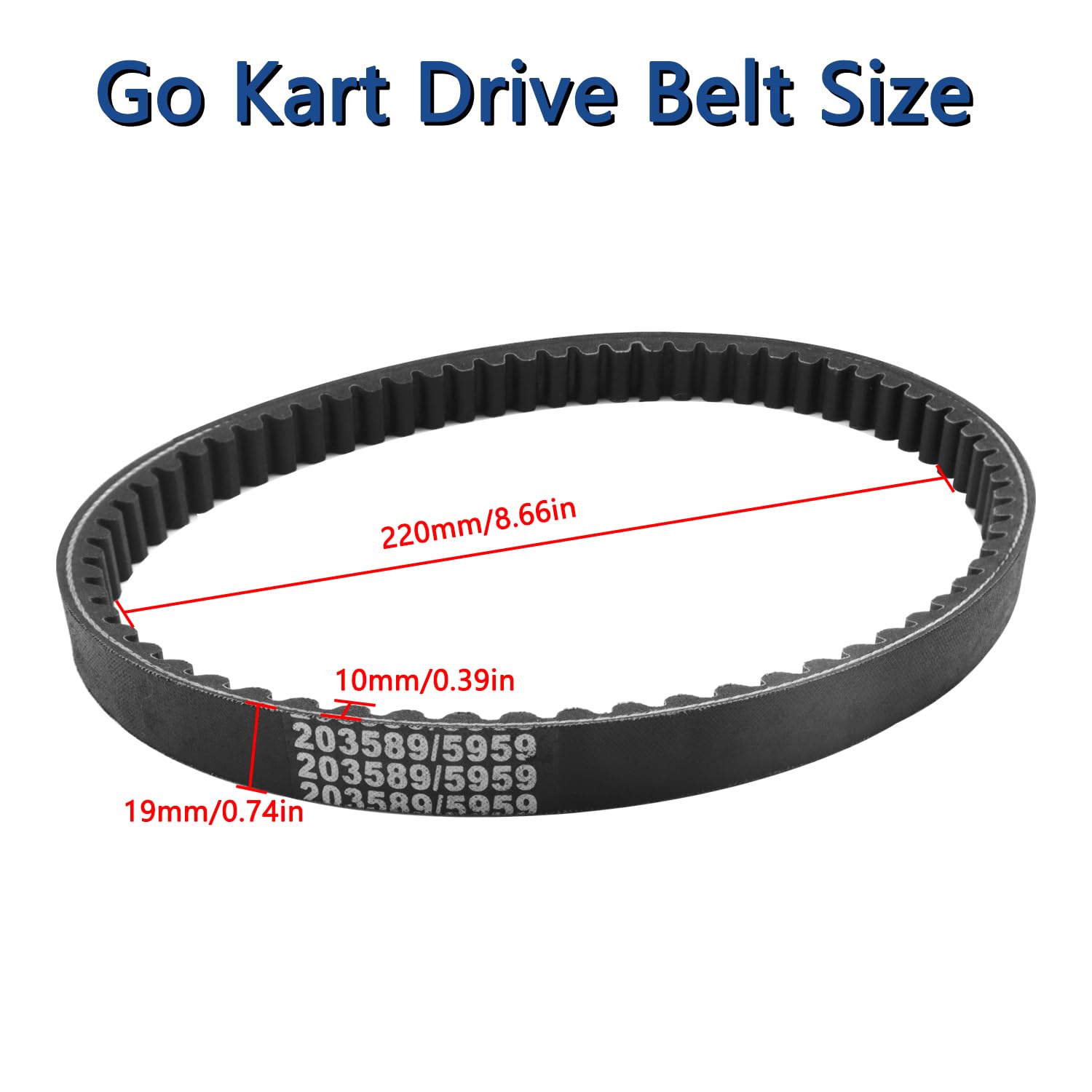 203589/5959 Go Kart Drive Belt Compatible With 30 Series Torque Converter Drive Belt Replacement For Manco Comet Murray 12-8487