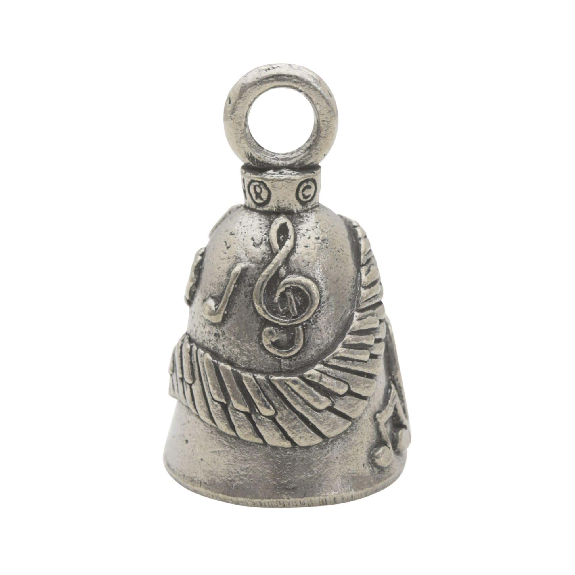 Guardian Bell Guitar Good Luck Bell W/Keyring & Black Velvet Gift Bag | Motorcycle Bell | Lead-Free Pewter | Good Luck Gift To F