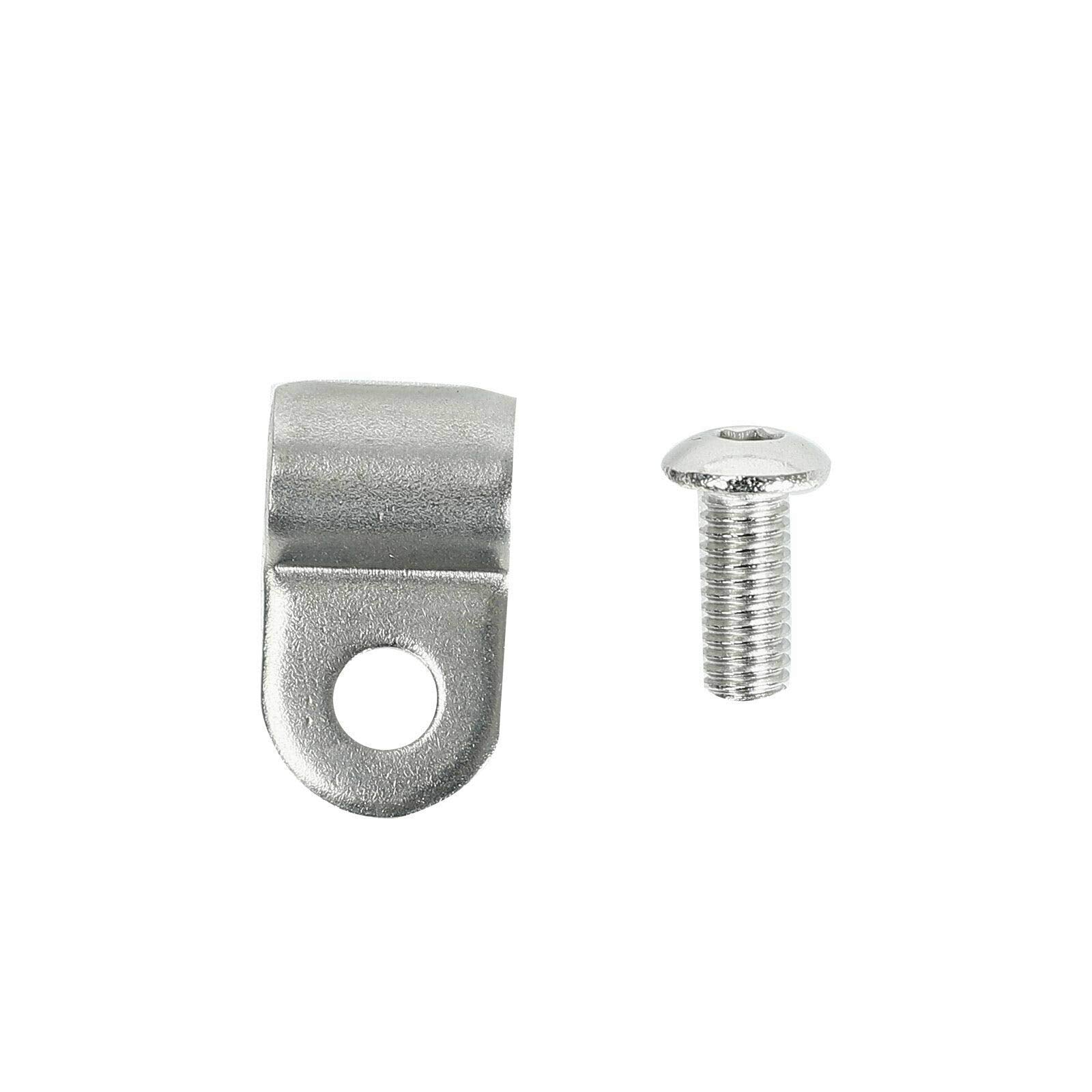 Superfastracing 8Pcs 3/16 Stainless Steel Brake Line Clamp & Screw Street Rod Custom Dune Buggy