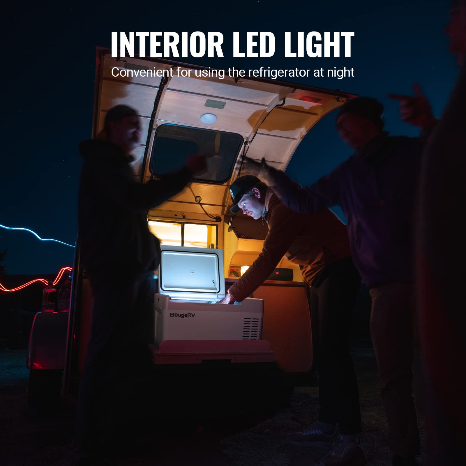 BougeRV 12 Volt Refrigerator, CRPRO 30 Quart 12V Car Fridge, Portable Freezer (-8?~50?), Compressor Electric Cooler with 12V/24