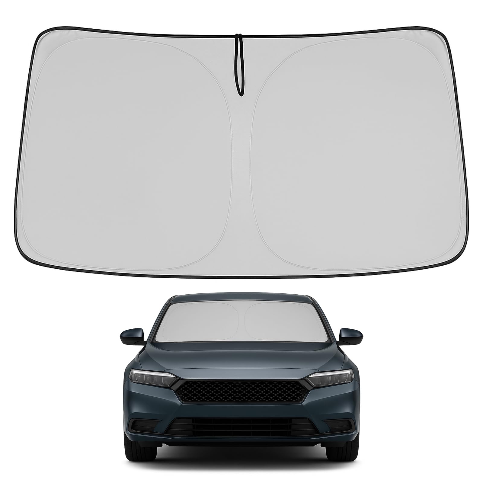 Proadsy 2025 Upgrade Windshield Sun Shade Custom Fit 2023-2024 Honda Accord 4-Layer Foldable Front Sunshade Protector Sun Visor
