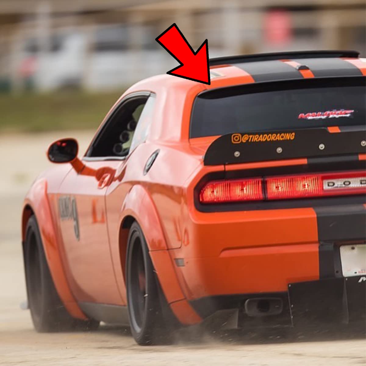Spoilerking Rear Window Roof Spoiler Compatible With Dodge Challenger 2008-On