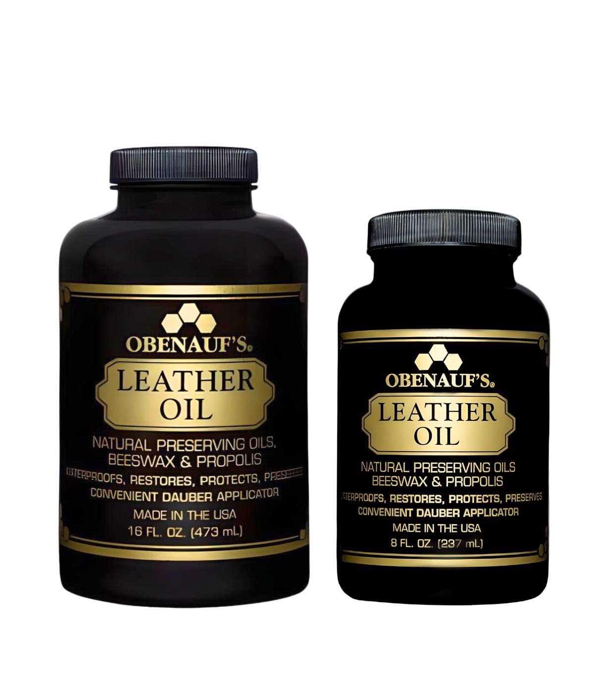 Obenauf'S Leather Oil - Leather Conditioner (8Oz) - Restore And Protect Leather Boots, Jackets, Purses As Well As Car Leather, Leather Furniture And Much More - Made In The Usa (With Applicator)