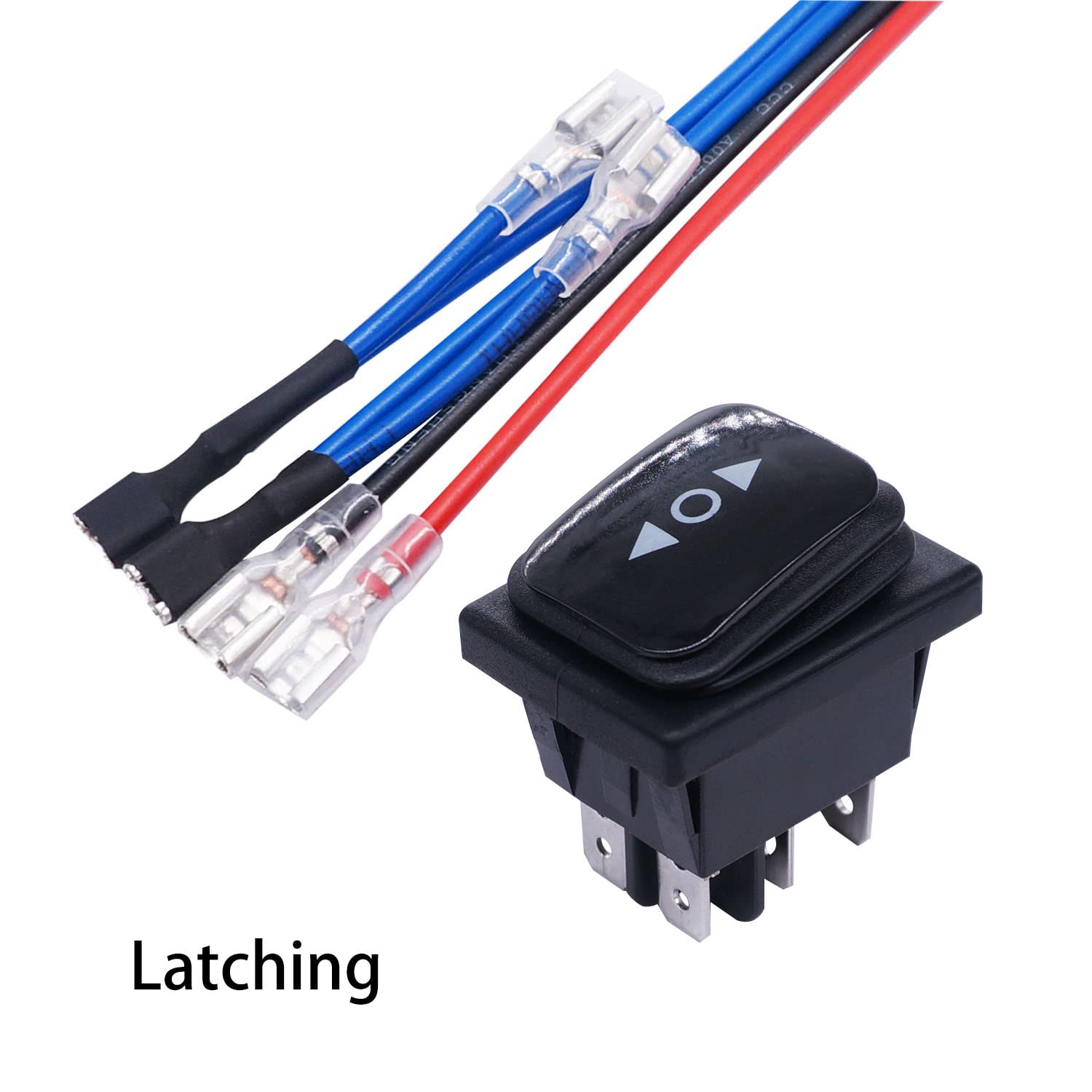 Weideer Reverse Polarity Switch Waterproof 12V Rv Jack Switch On/Off/On Latching Rocker Toggle Switch With Jumper Wires
