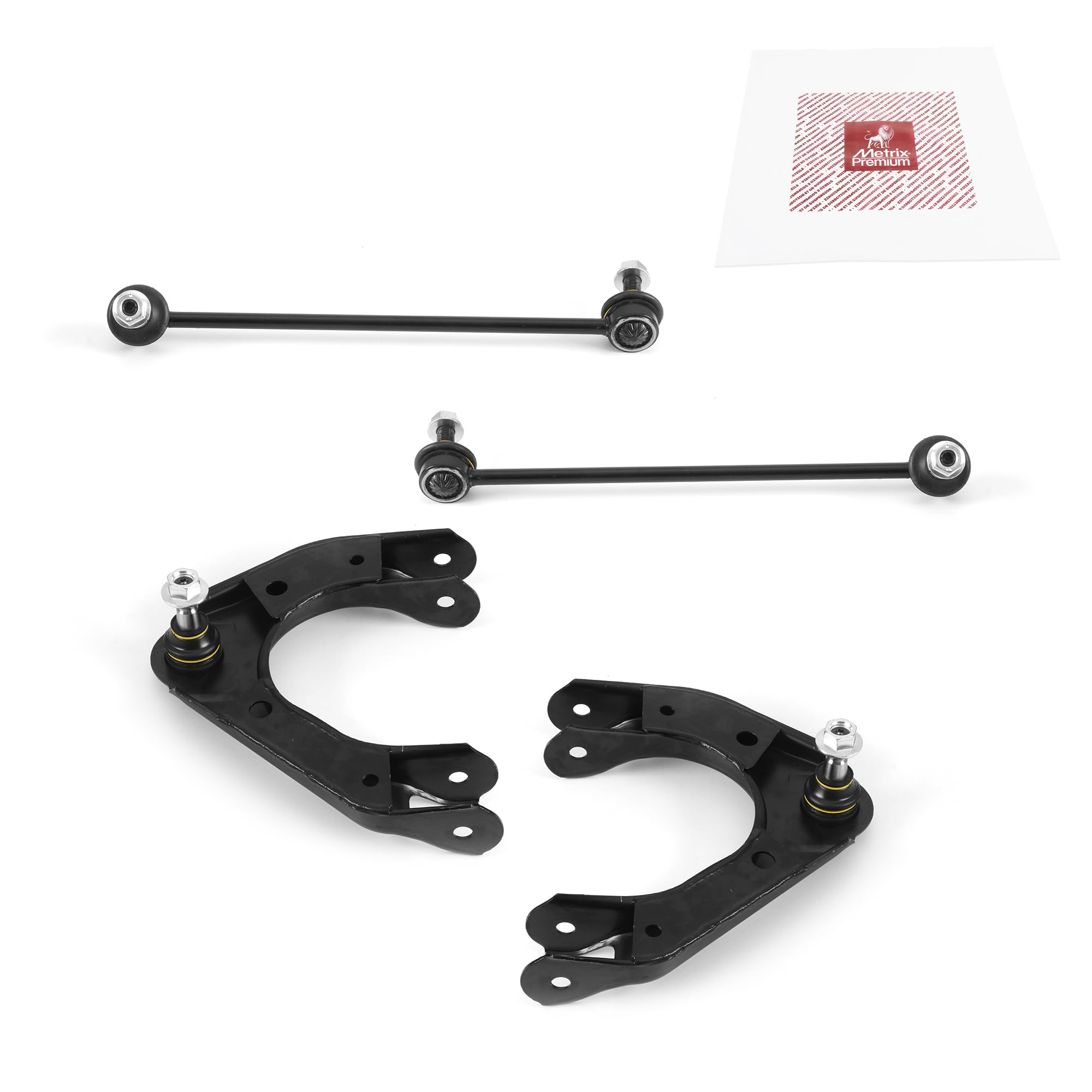 Metrix Premium Chassis Parts - 4 Pc Front L/R Upper Control Arm & Front Stabilizer Bar Link Kit Fits 01-05 Chrysler Sebring, Dod