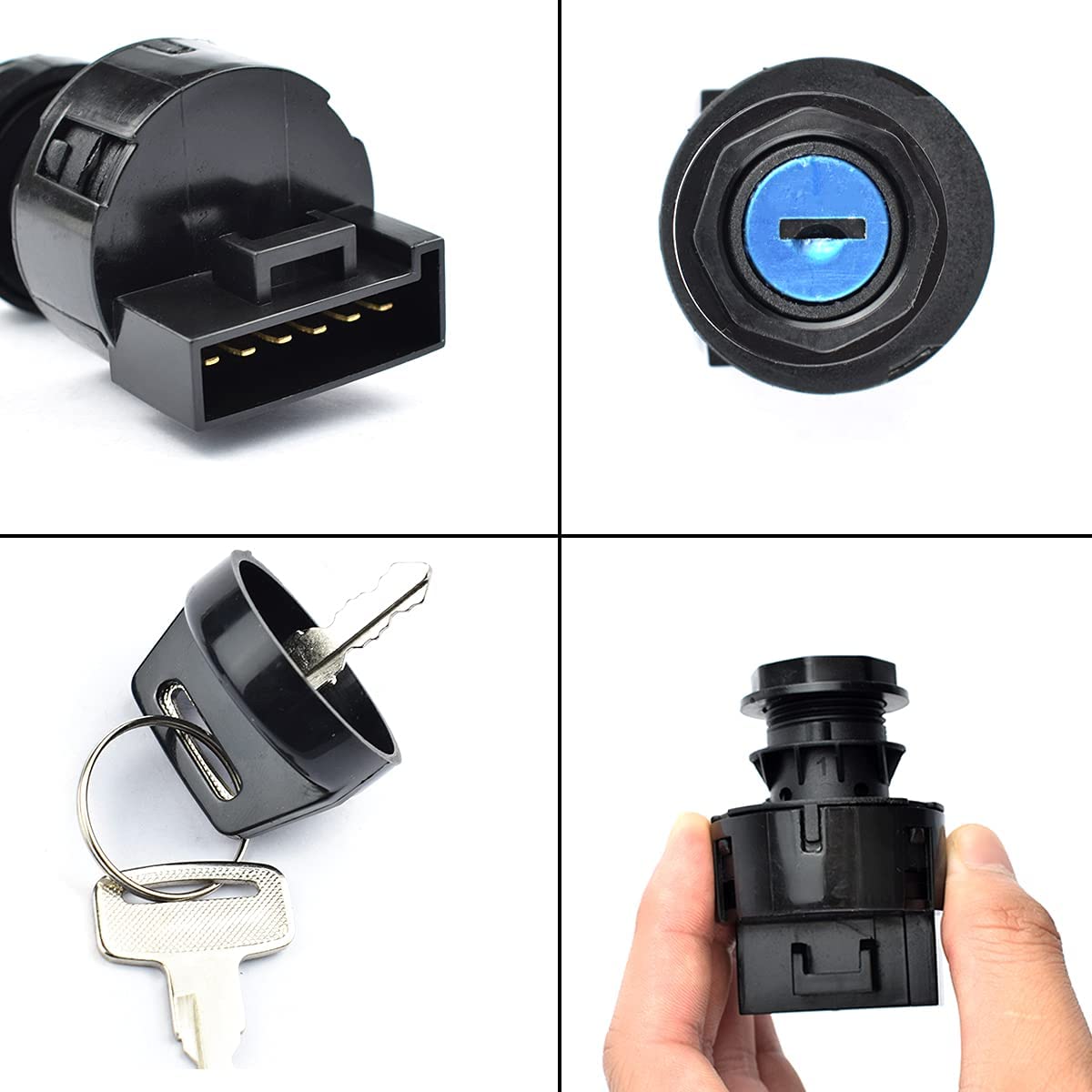 Ignition Key Switch Compatible With Polaris Sportsman 400 500 570 600 700 800 Ranger 400 425 500 570 700 800 900 1000 Rzr 570 800 900 Xp 1000 Replace 4011002 4012165 Off/On/Start 3 Position