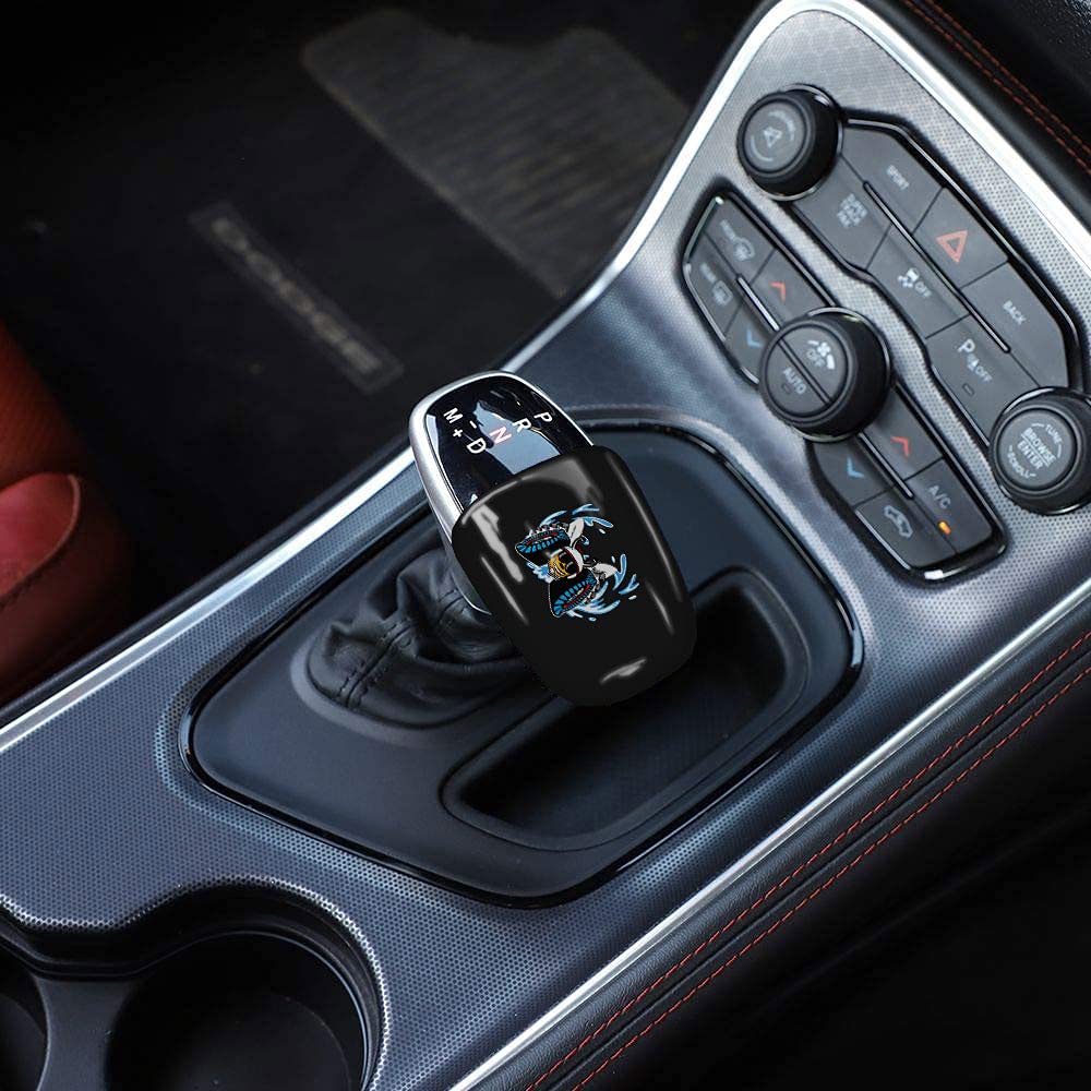 TOOLEPIC for Dodge Challenger Charger Durango Accessories 2015-2024 - Gear Shift Knob Trim Cover- ABS Plastic with Unique Scat S