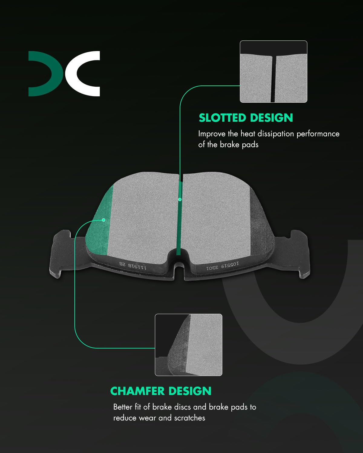 Scitoo D1294 D1042 Front Rear Semi-Metal Brake Pads Sets Fit For Bmw X5 2007-2017,For Bmw X6 2010-2017