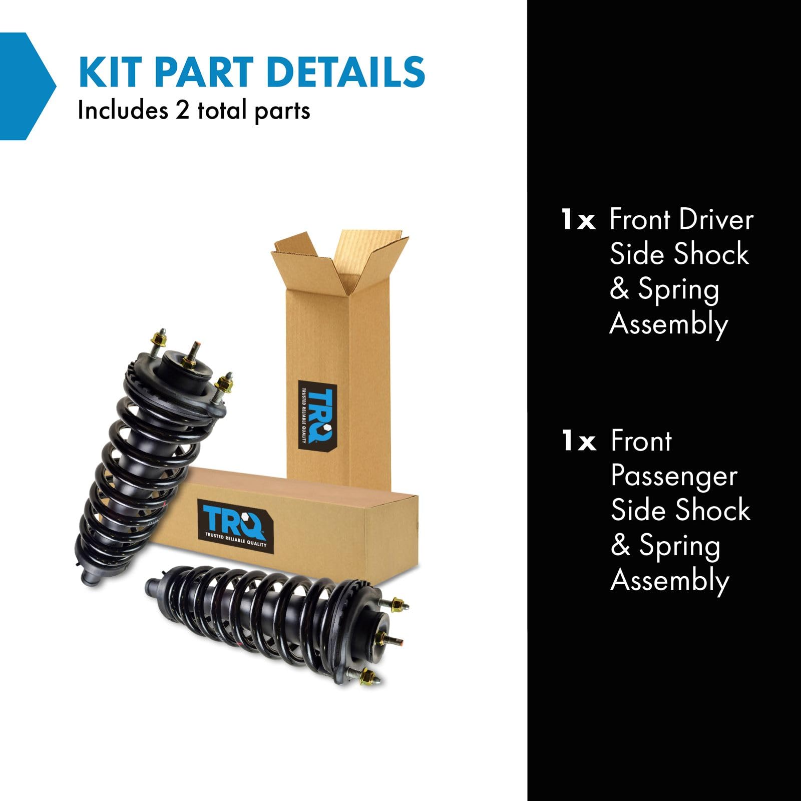 Trq Shocks Struts & Springs Front Lh Rh Pair Set For Chevy Gmc Buick Olds Isuzu Saab