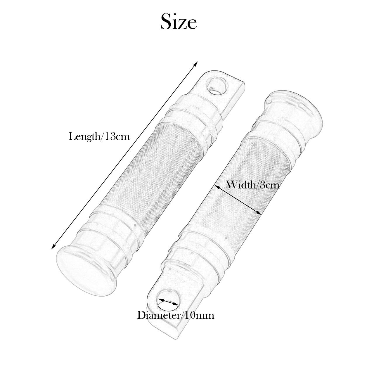 HDBUBALUS Pair Billet CNC Aluminum Motorcycle Foot Pegs Fit for Harley Style Male Mount Footpegs Footrest