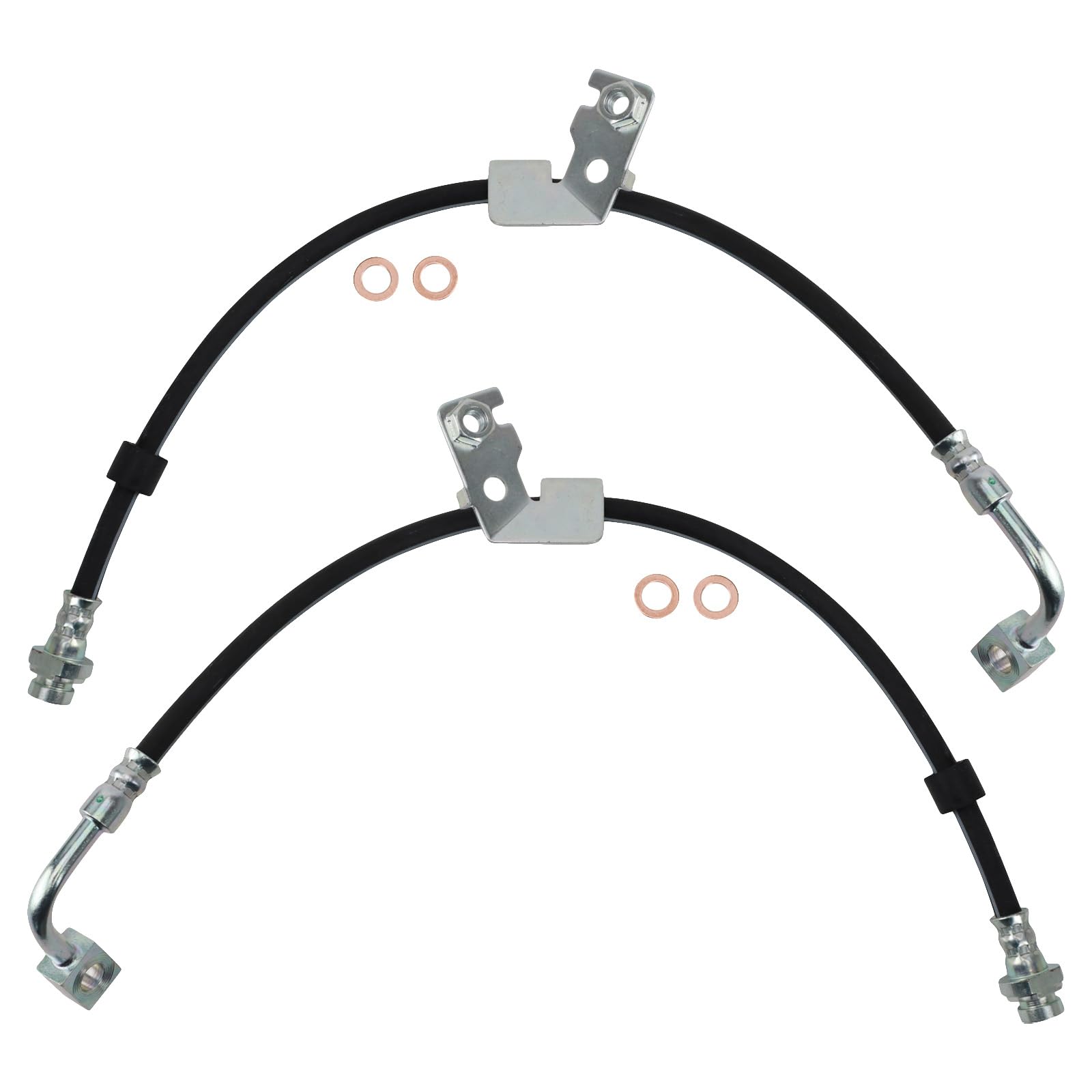 Trq Front Brake Hose Set Compatible With 2009-2020 Dodge Journey