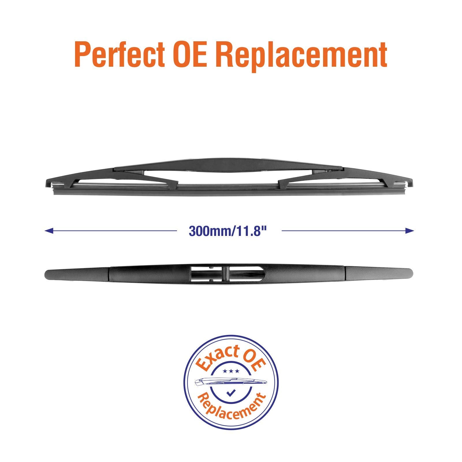 WOWIPER 12 Rear Windshield Wiper Blade Replacement for Honda CR-V 2017-2021, Exact Fit, Set of 2, Durable Car Wipers