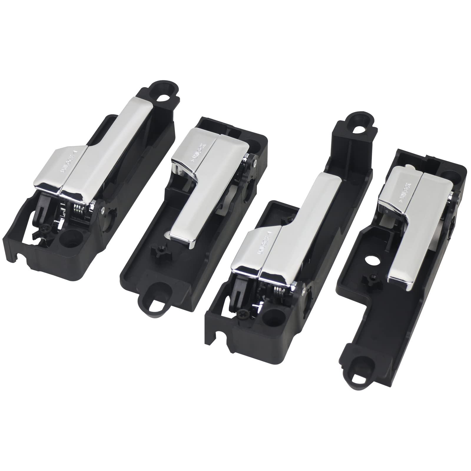TQPONLY Front/Rear Interior Door Handle Left & Right Side (4 Pcs) Compatible with 2006-2012 Ford Fusion,2007-2012 Lincoin MKZ,20