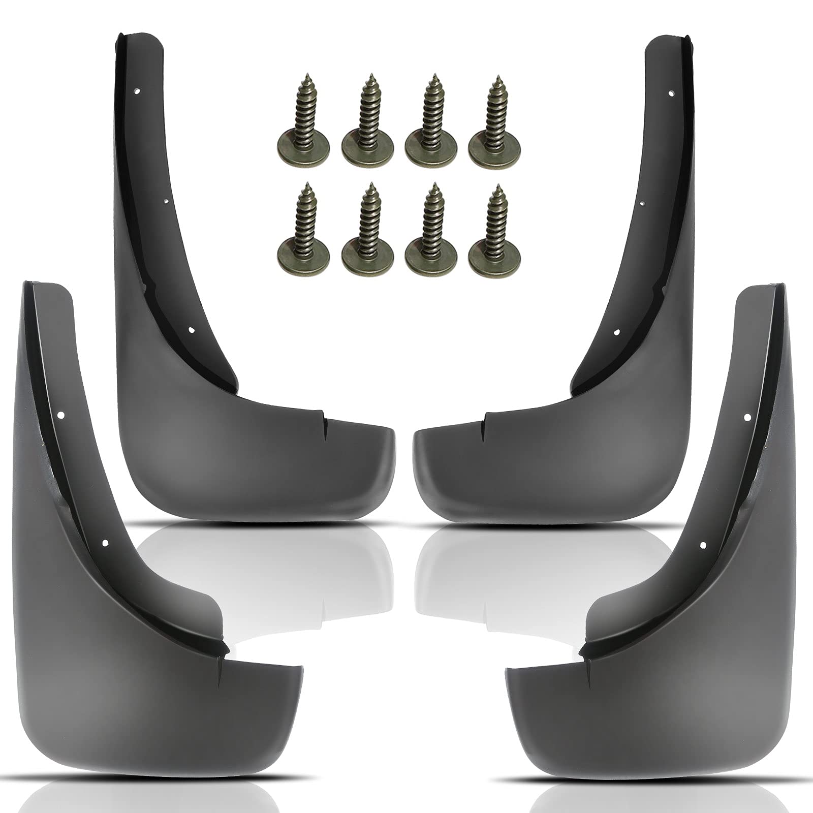 YHTAUTO Set of 4 Mud Flaps Splash Guards Accessories Replacement for Volkswagen Golf 1999-2005 Hatchback, Front and Rear LH RH, 