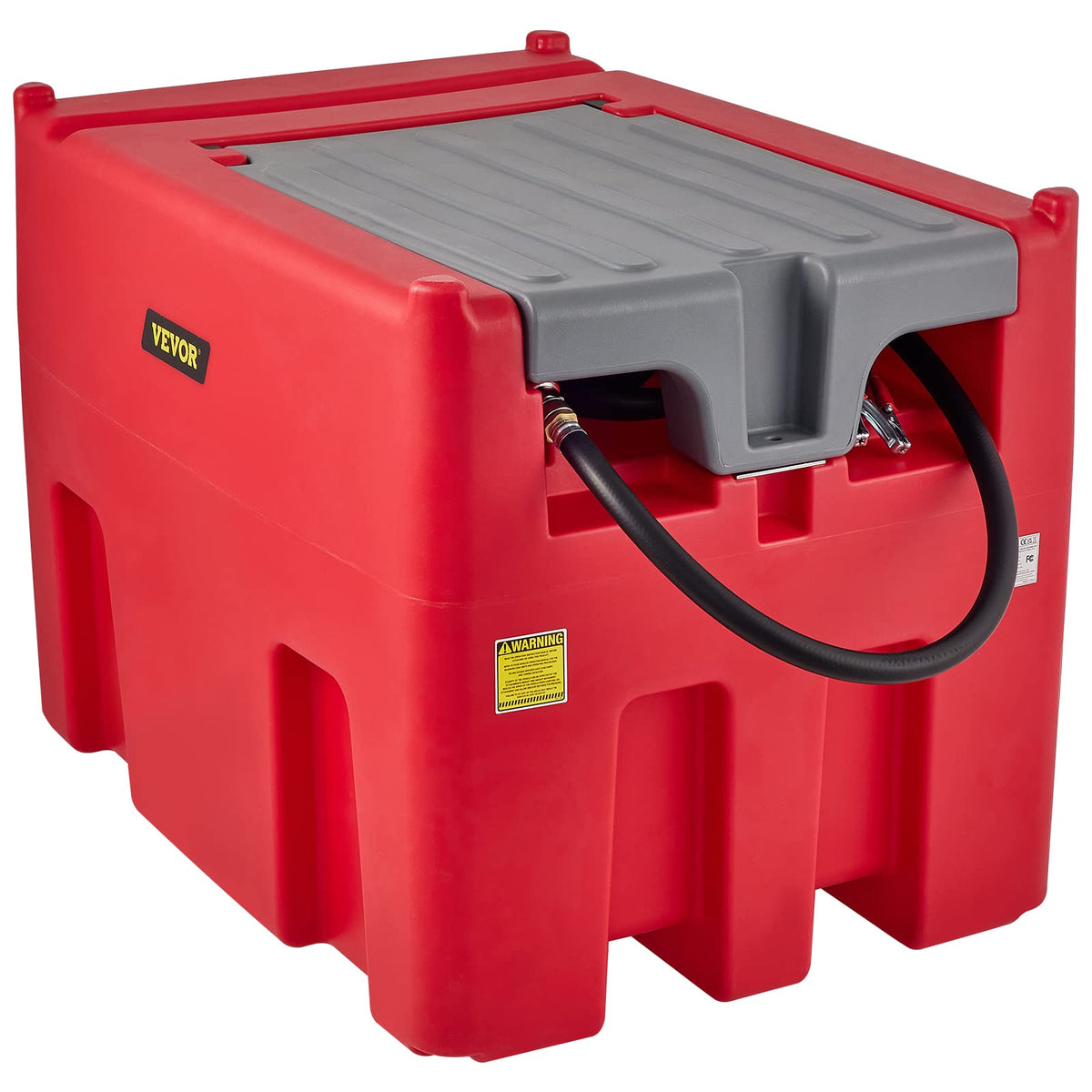 VEVOR Portable Diesel Tank, 116 Gallon Capacity & 10 GPM Flow Rate, Diesel Fuel Tank with 12V Electric Transfer Pump and 13.1ft 