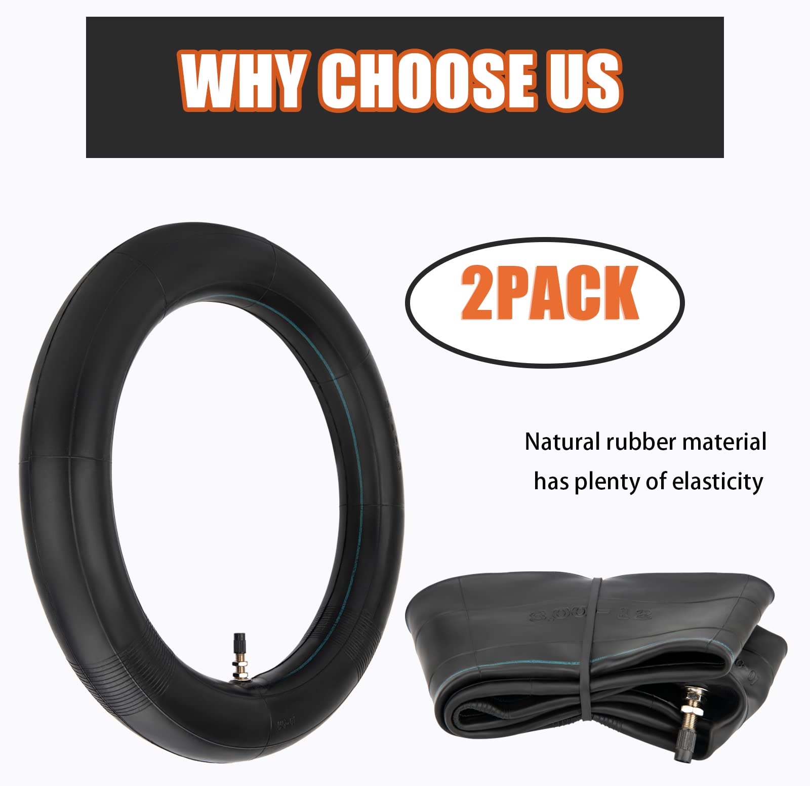 3.00-12'' Dirt Bike Inner Tubes 80/100-12'' Heavy Duty Mini Dirt Bike Tube Replacement For Kawasaki Dirt Pit Bike Xr Crf 50 70Cc