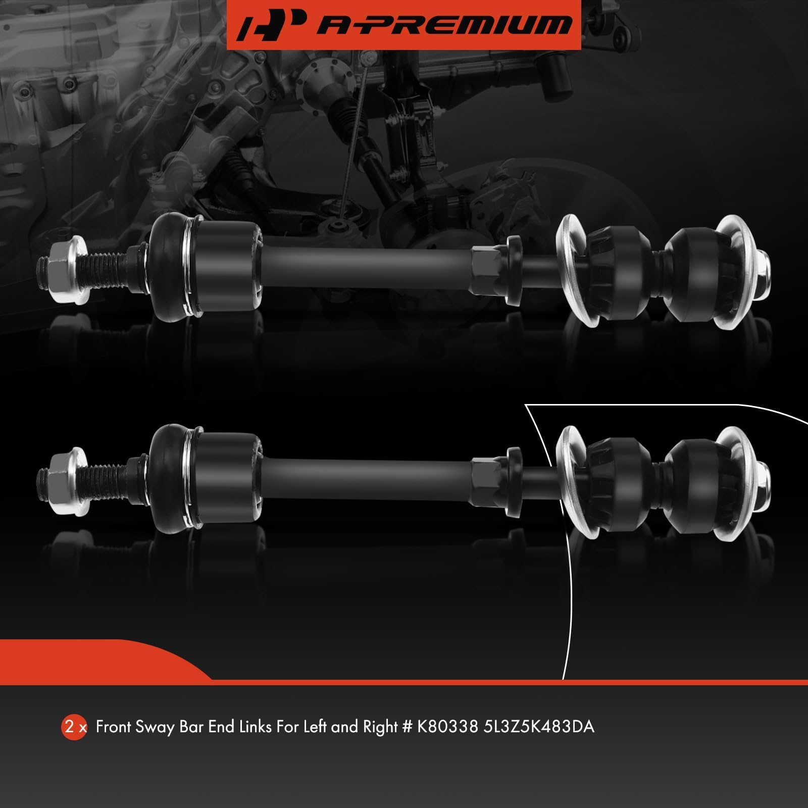 A-Premium 2 Pcs Front Sway Bar Links Stabilizer Bar Links, Compatible With Ford F-150 F150 2005-2008 & Lincoln Mark Lt 2006-2008, 4Wd Only