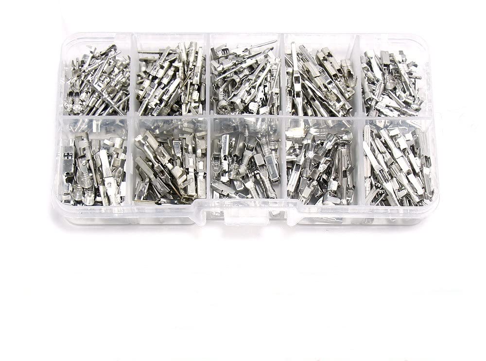 Car Electrical Wire Terminal 1/1.5/1.8/2.2/2.8/3.5Mm Auto Electric Connector Non-Insulated Plug Removal Male Female Crimp Pins (
